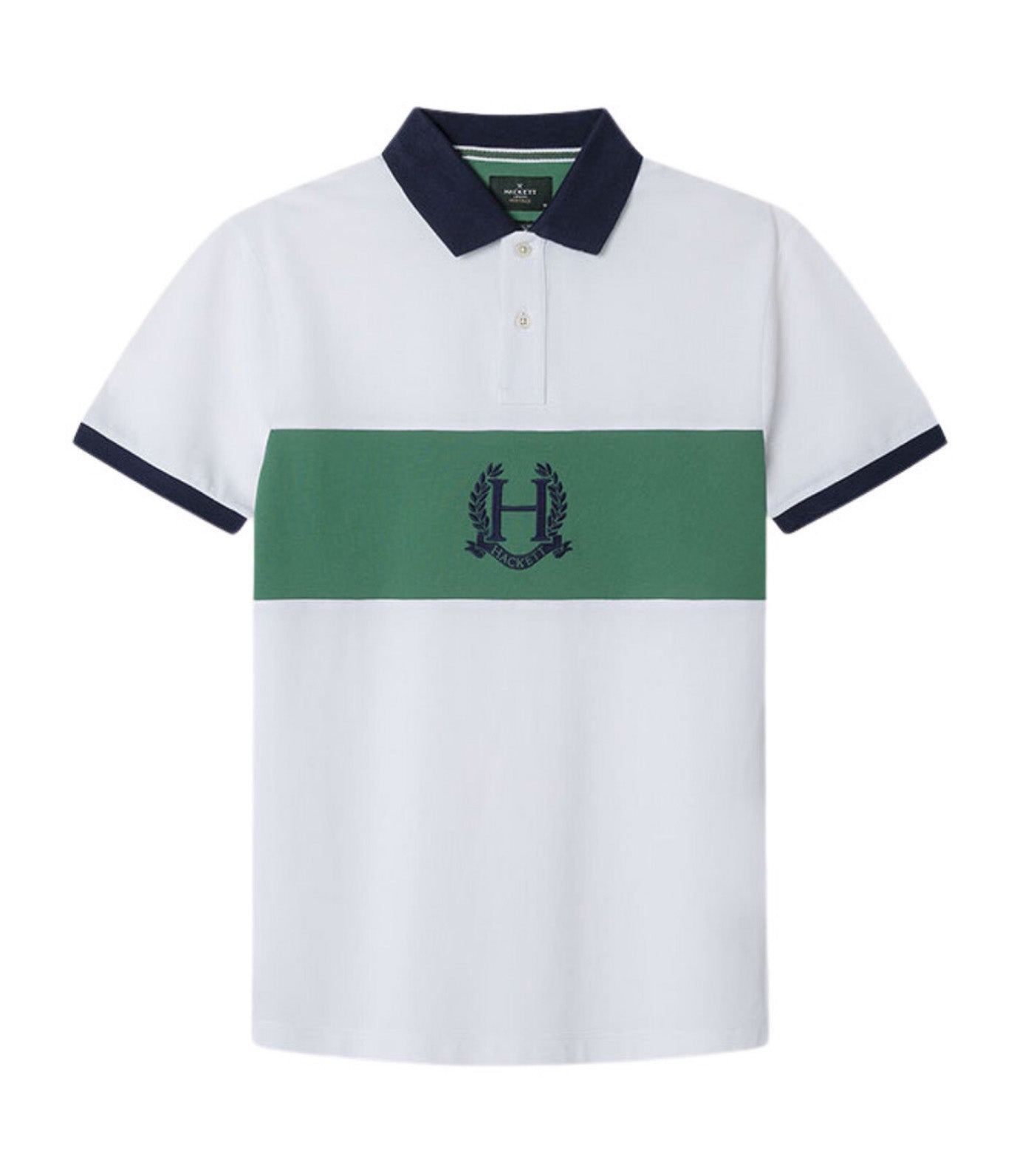 Classic Fit Short Sleeve Number Polo Optic White