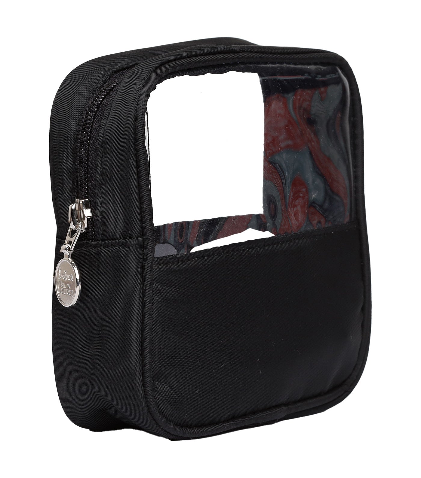 PVC Fabric Square Purse - Black