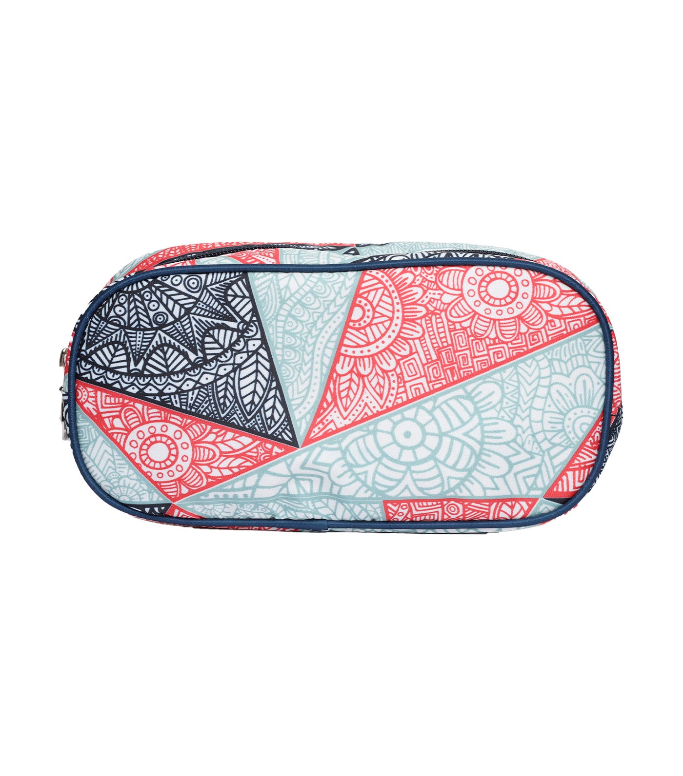 Abstract Round Clutch - Navy Blue Multicolor