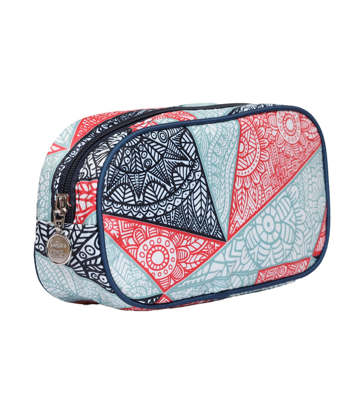Abstract Round Clutch - Navy Blue Multicolor