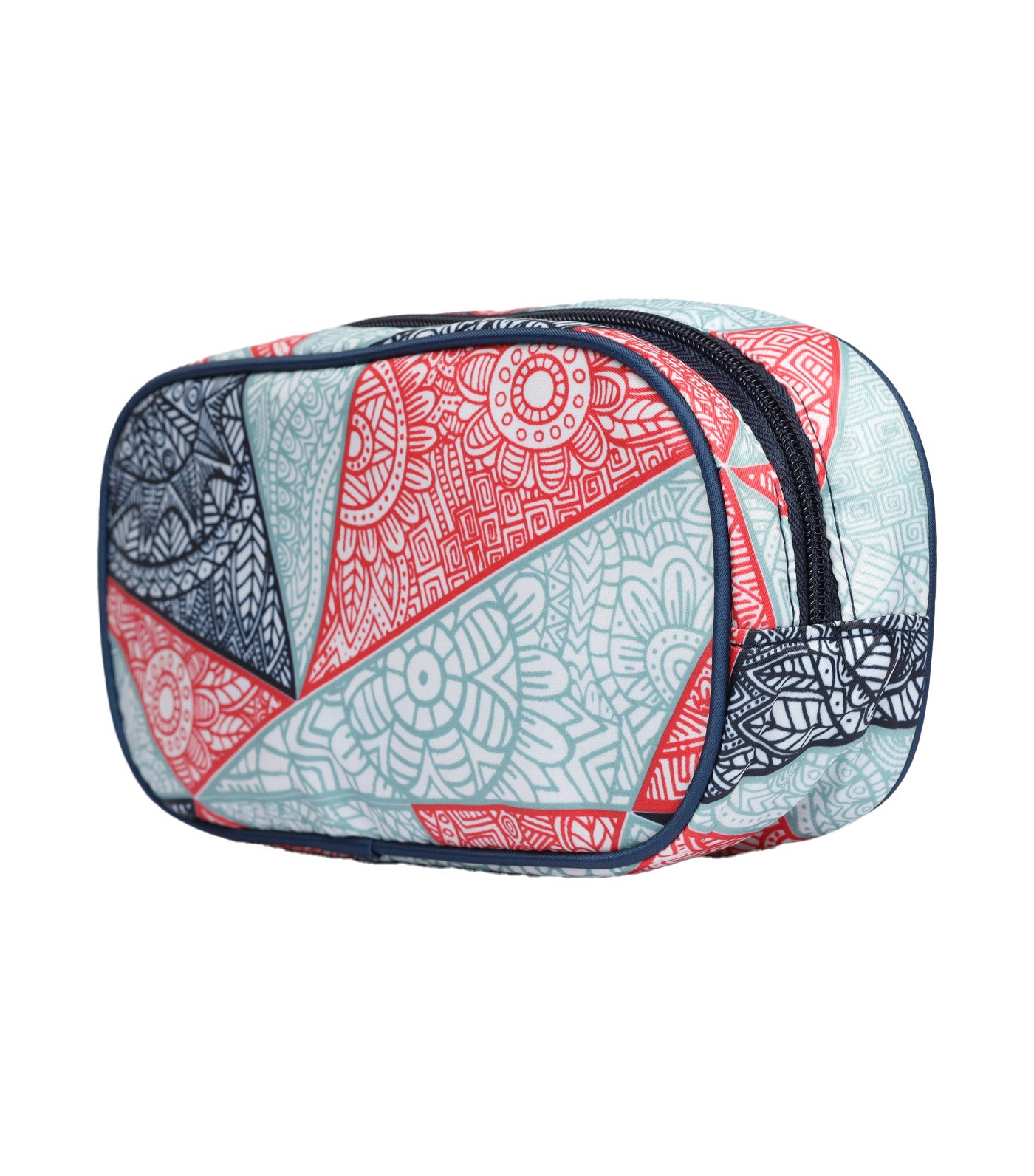 Abstract Round Clutch - Navy Blue Multicolor