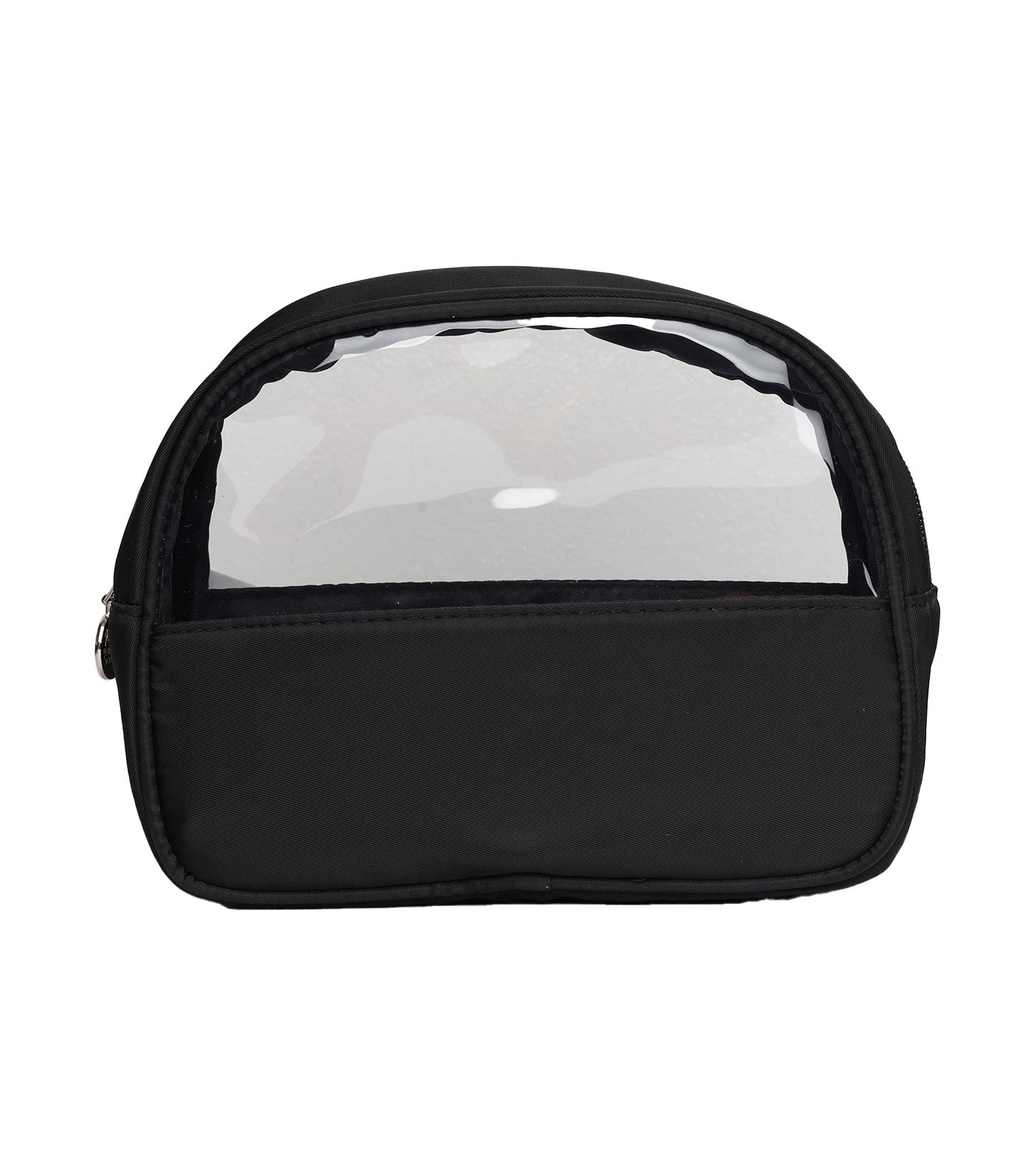PVC Fabric Rounded Purse - Black
