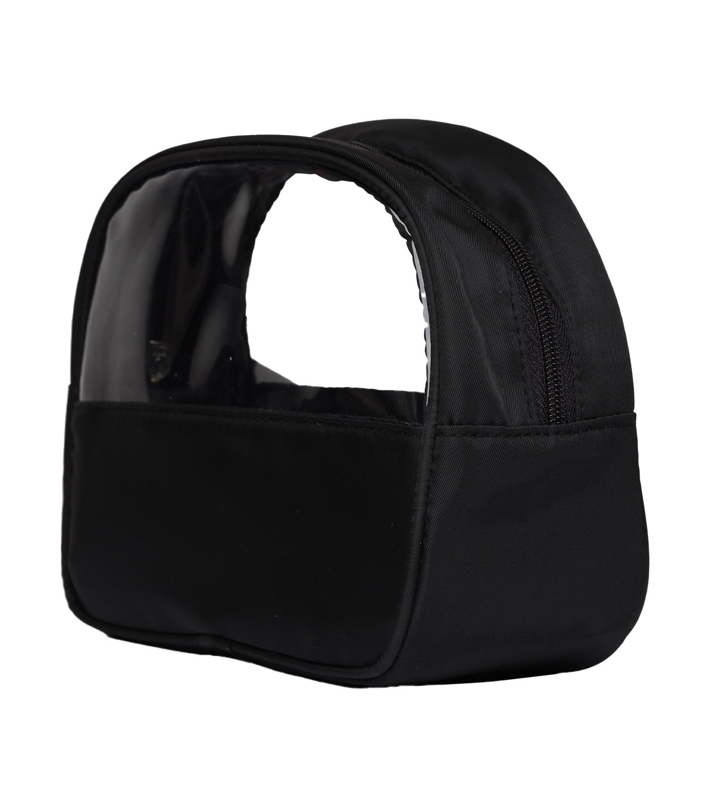 PVC Fabric Rounded Purse - Black