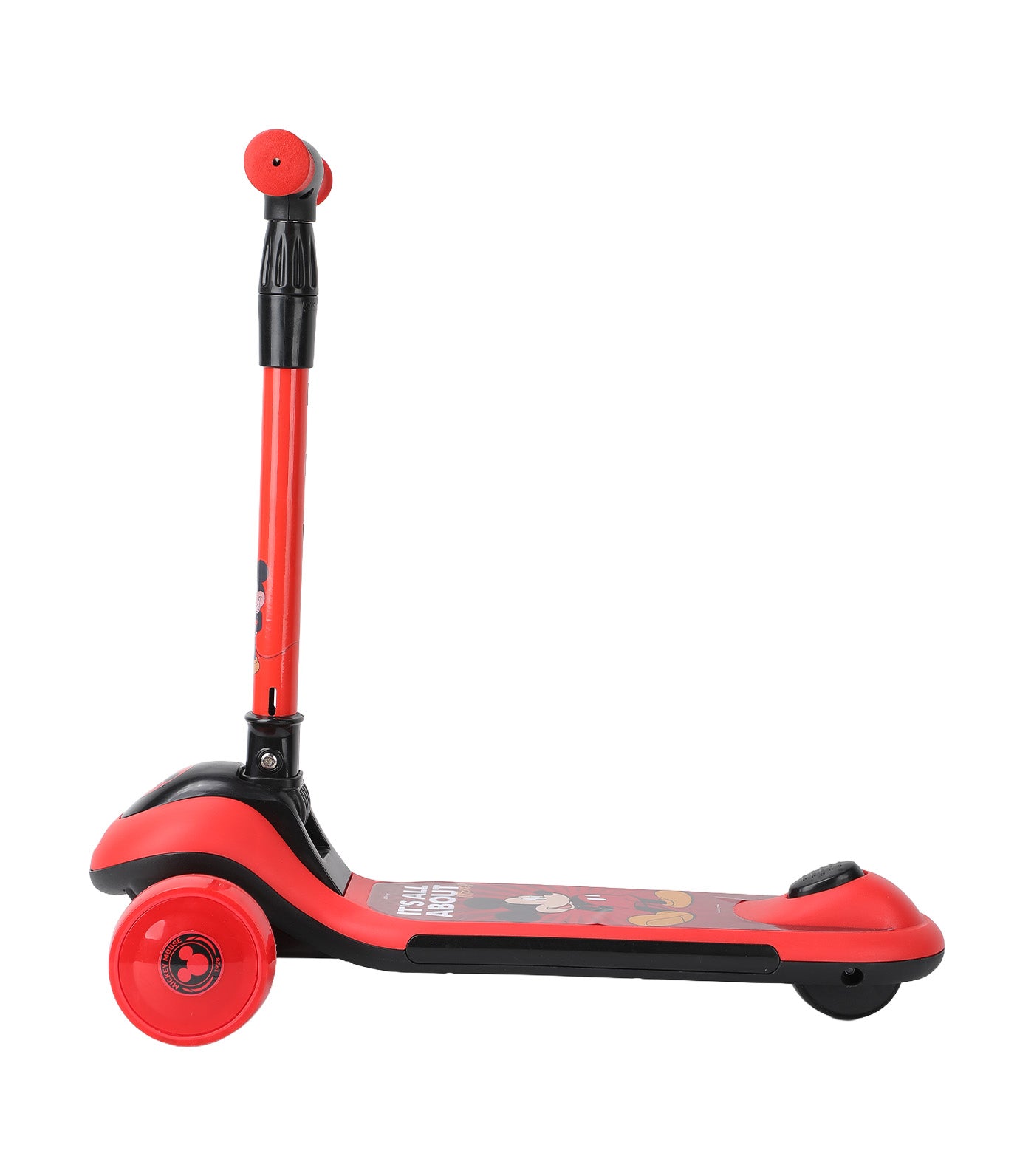 Mickey Foldable Twist Scooter with Lights Red