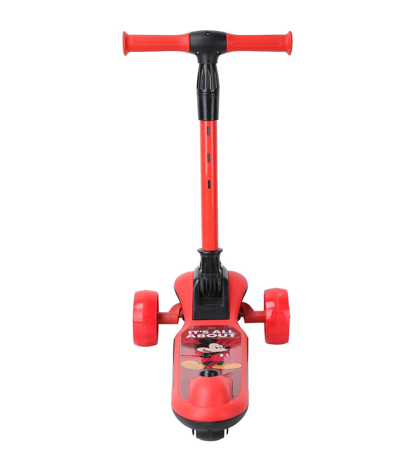 Mickey Foldable Twist Scooter with Lights Red