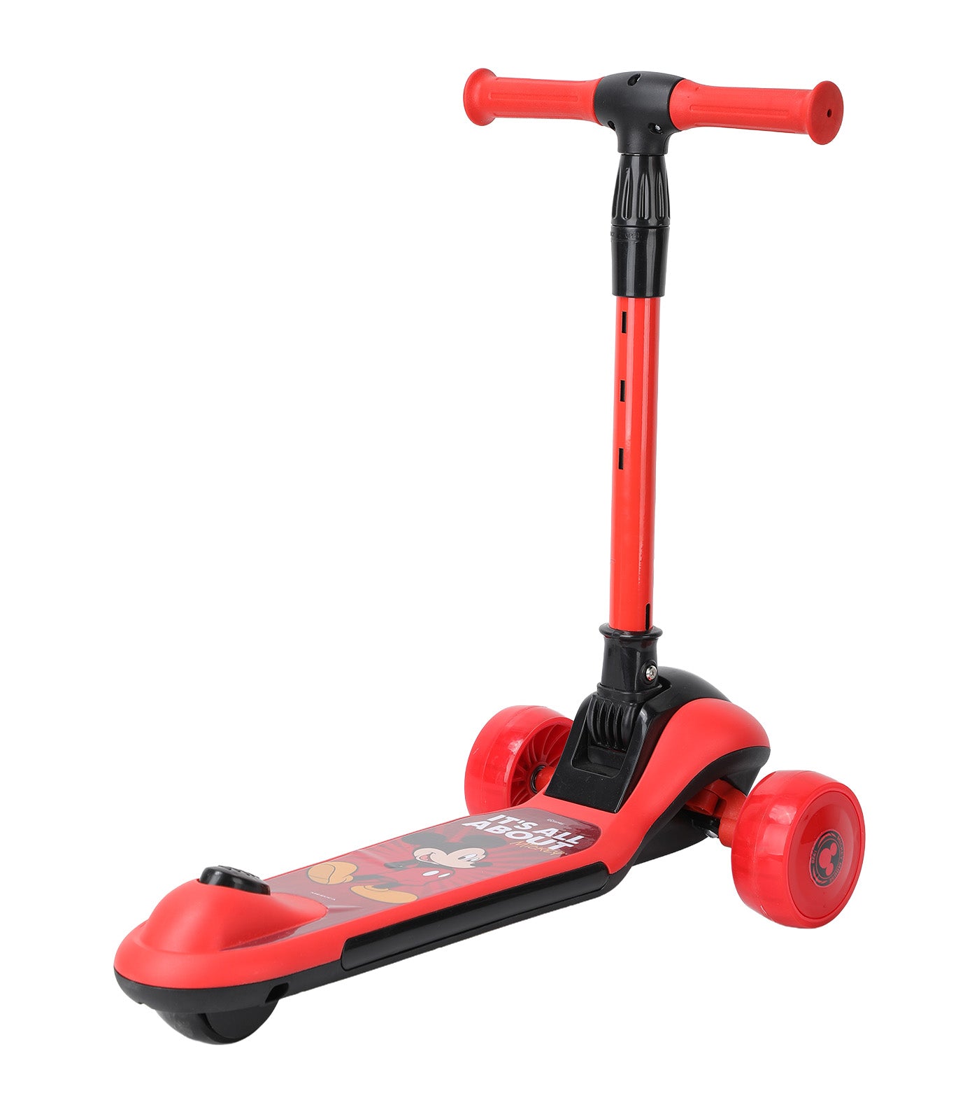 Mickey Foldable Twist Scooter with Lights Red