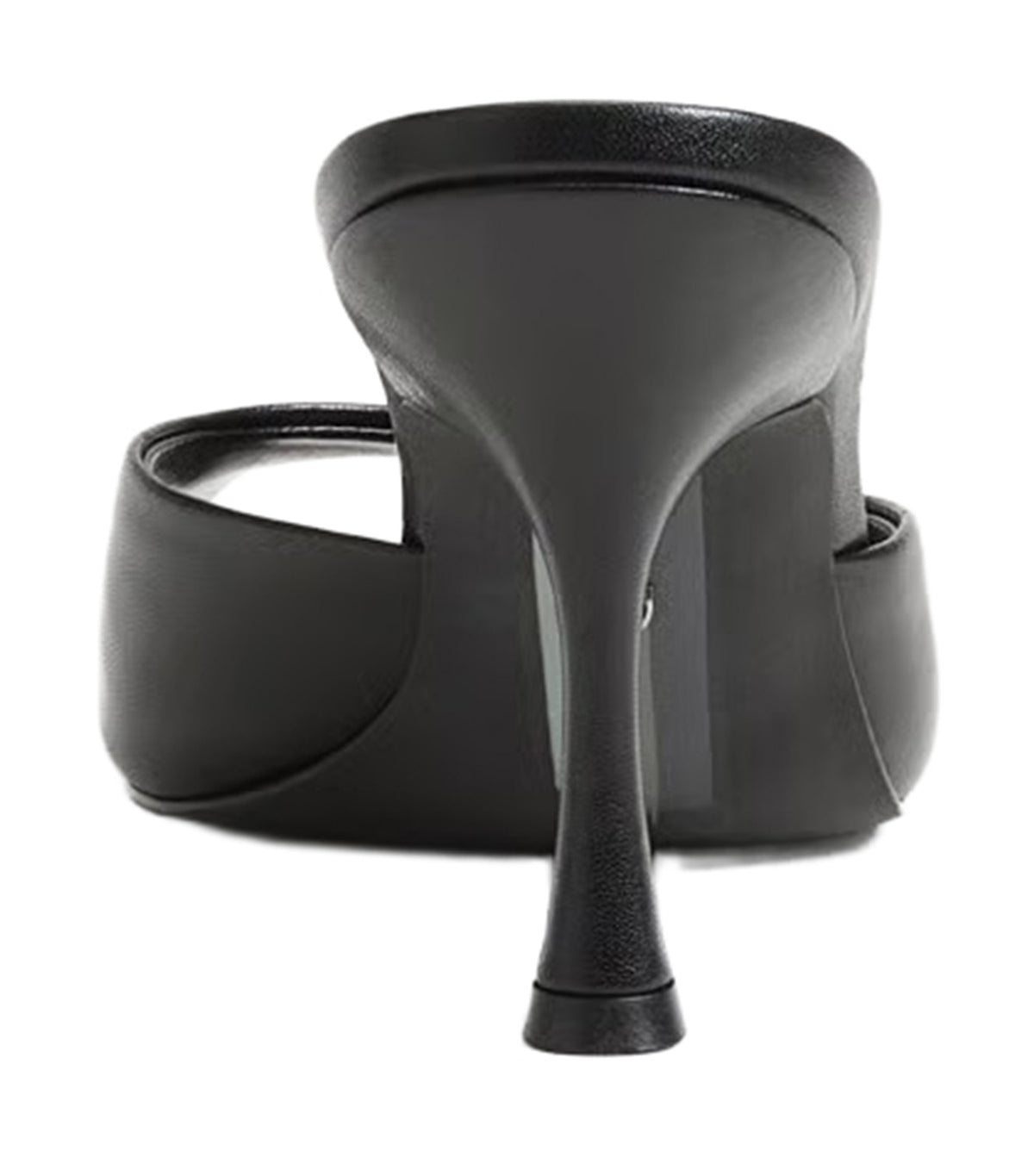 Jeanie Heeled Mule Black Leather