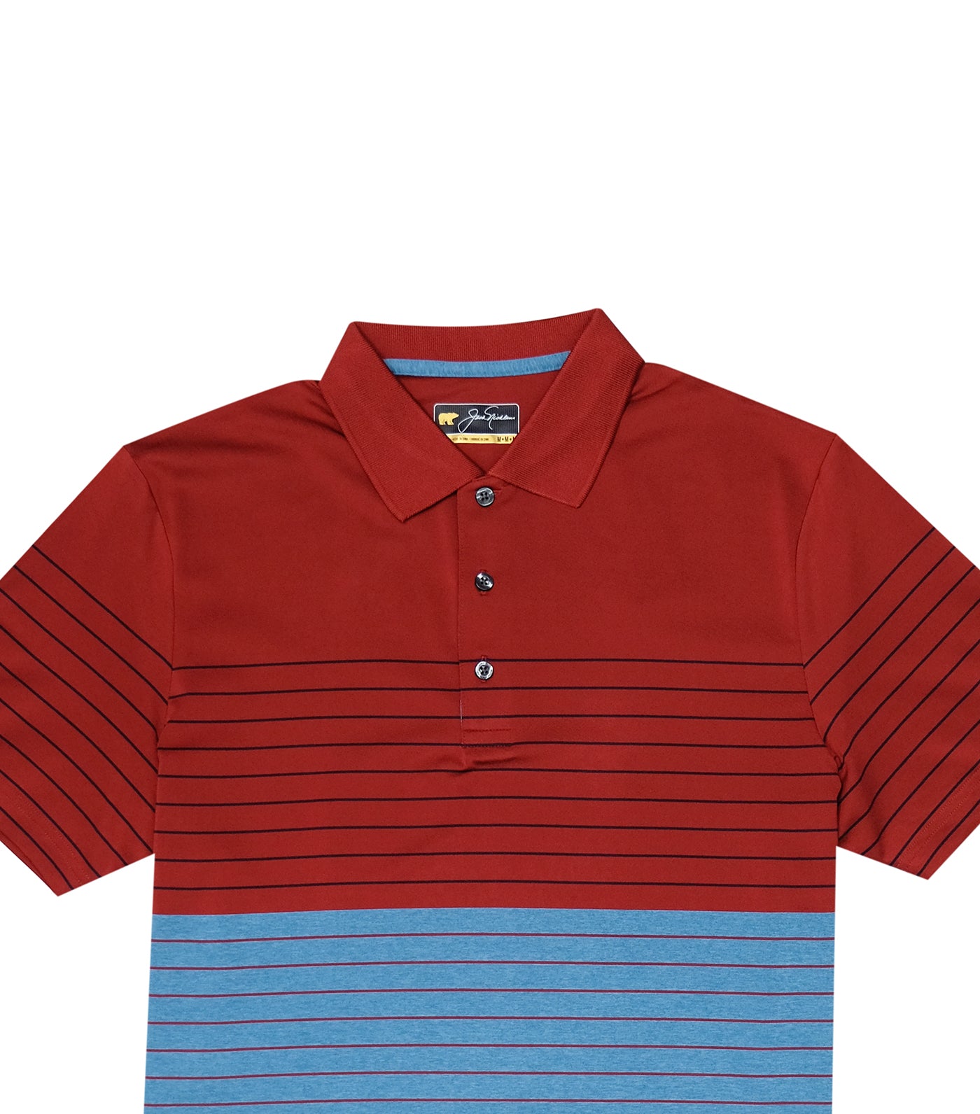 Heather Fine Stripe Polo Red Root
