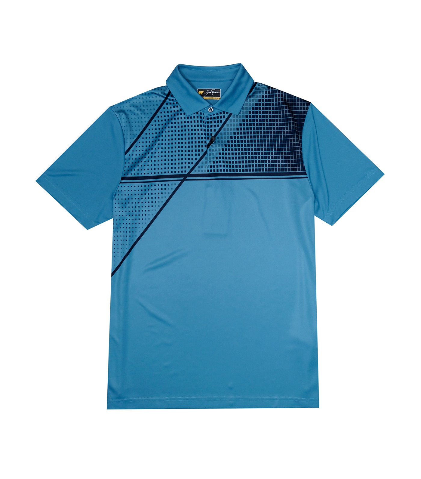 Engineered Tech Print Polo Tucker Blue