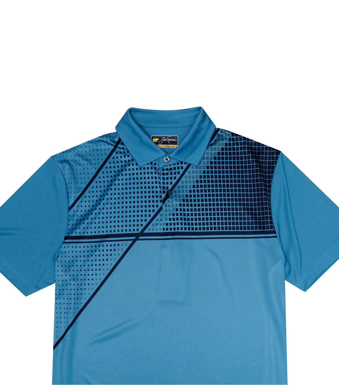 Engineered Tech Print Polo Tucker Blue