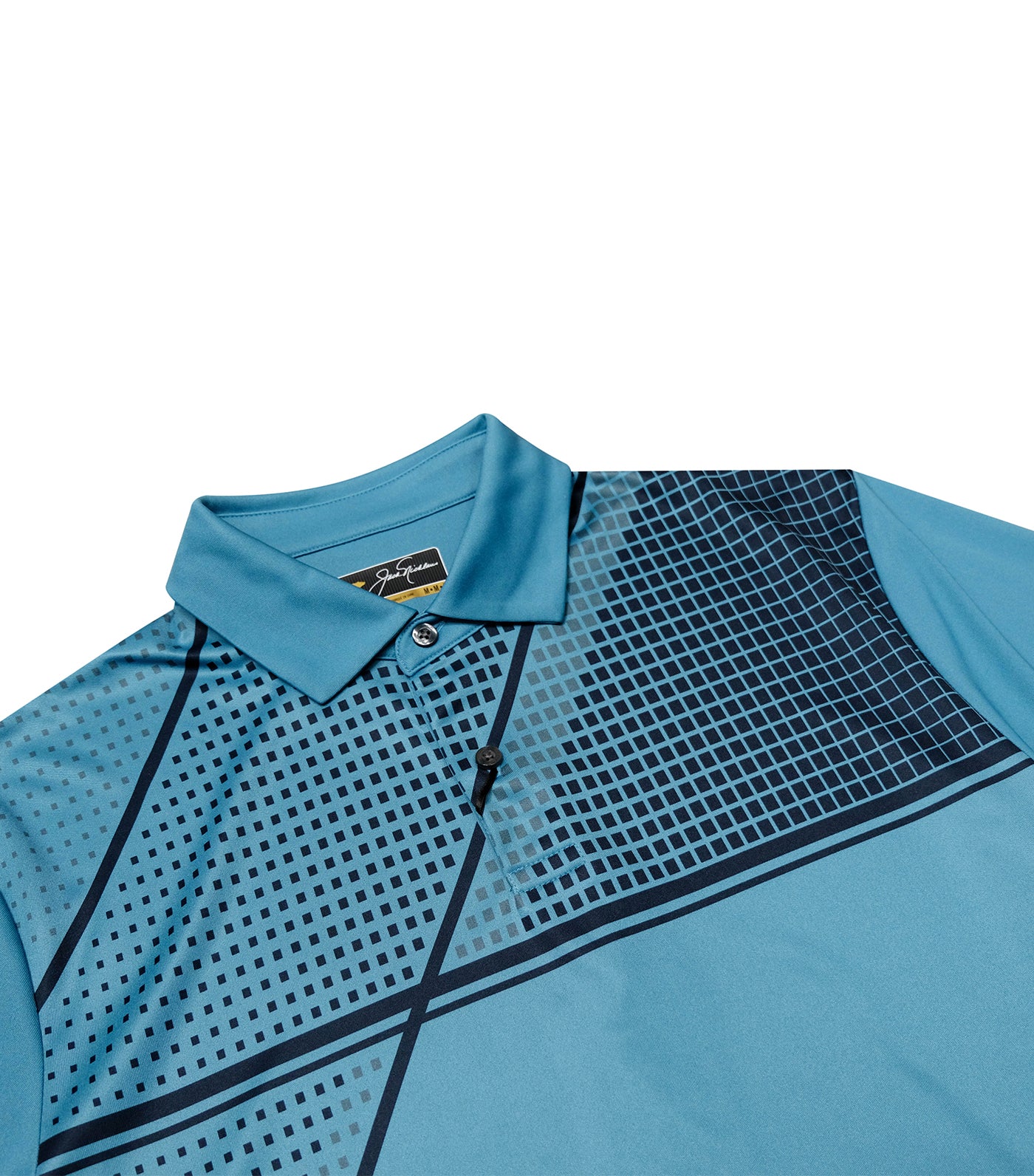 Engineered Tech Print Polo Tucker Blue