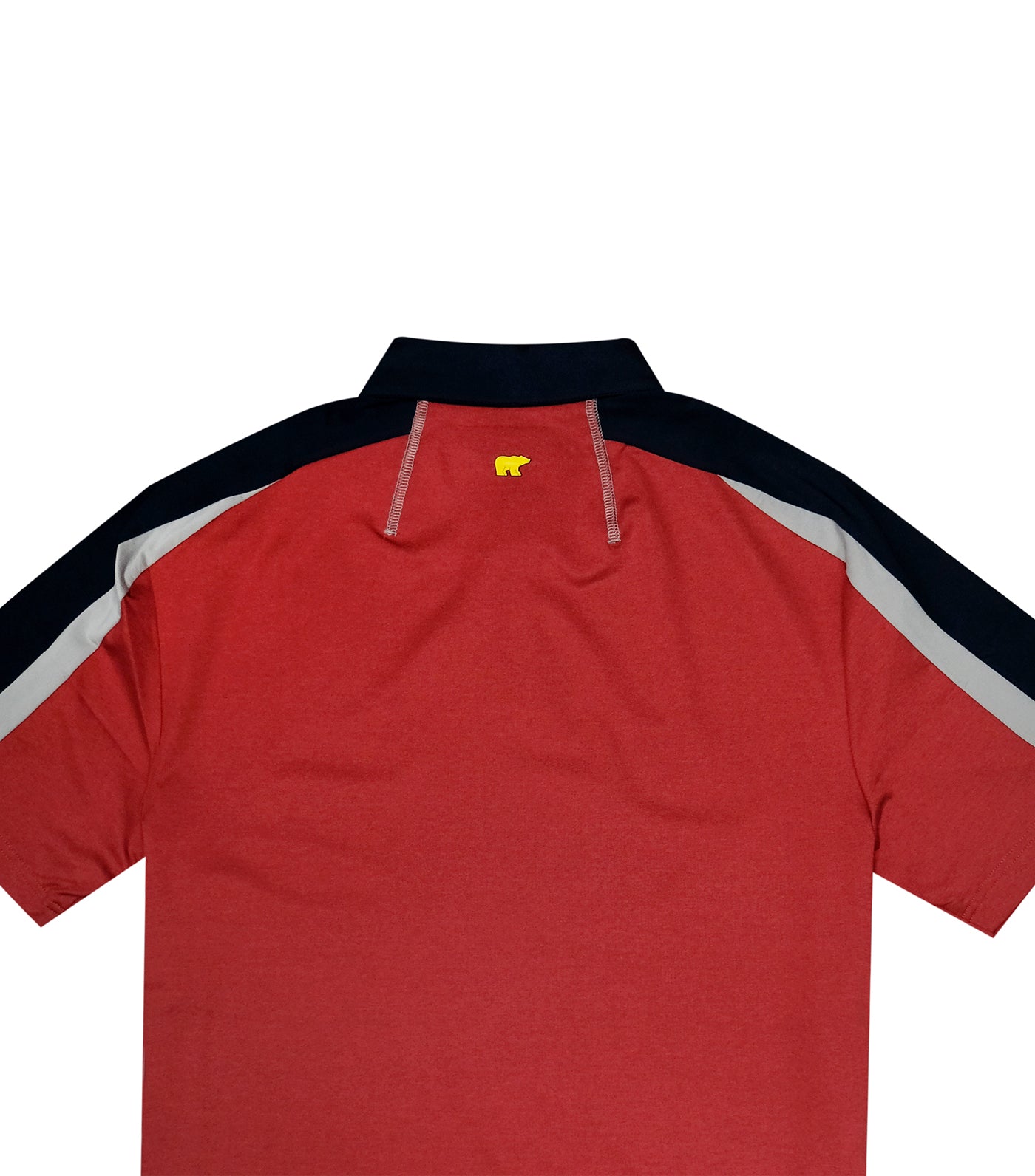 Pieced Color Block Polo Red Root