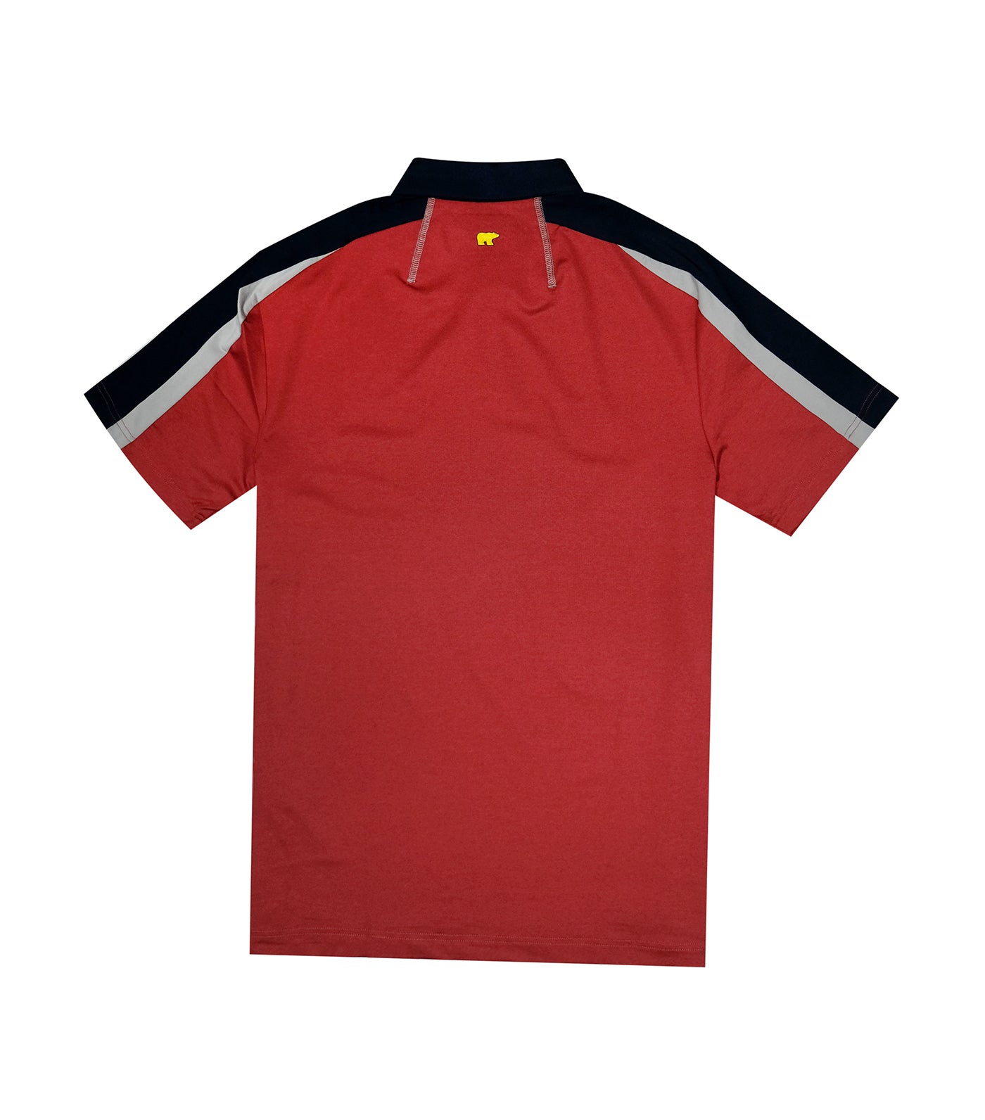 Pieced Color Block Polo Red Root