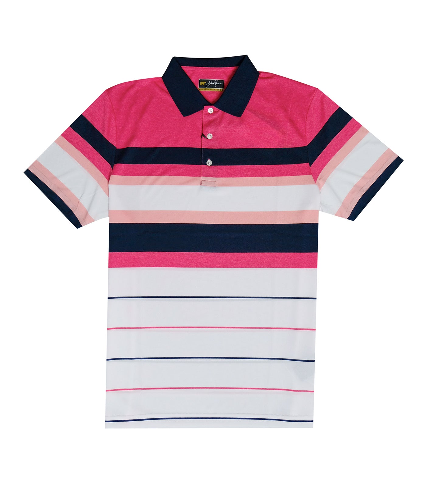 Bold Chest Stripe Polo Sporting Coral