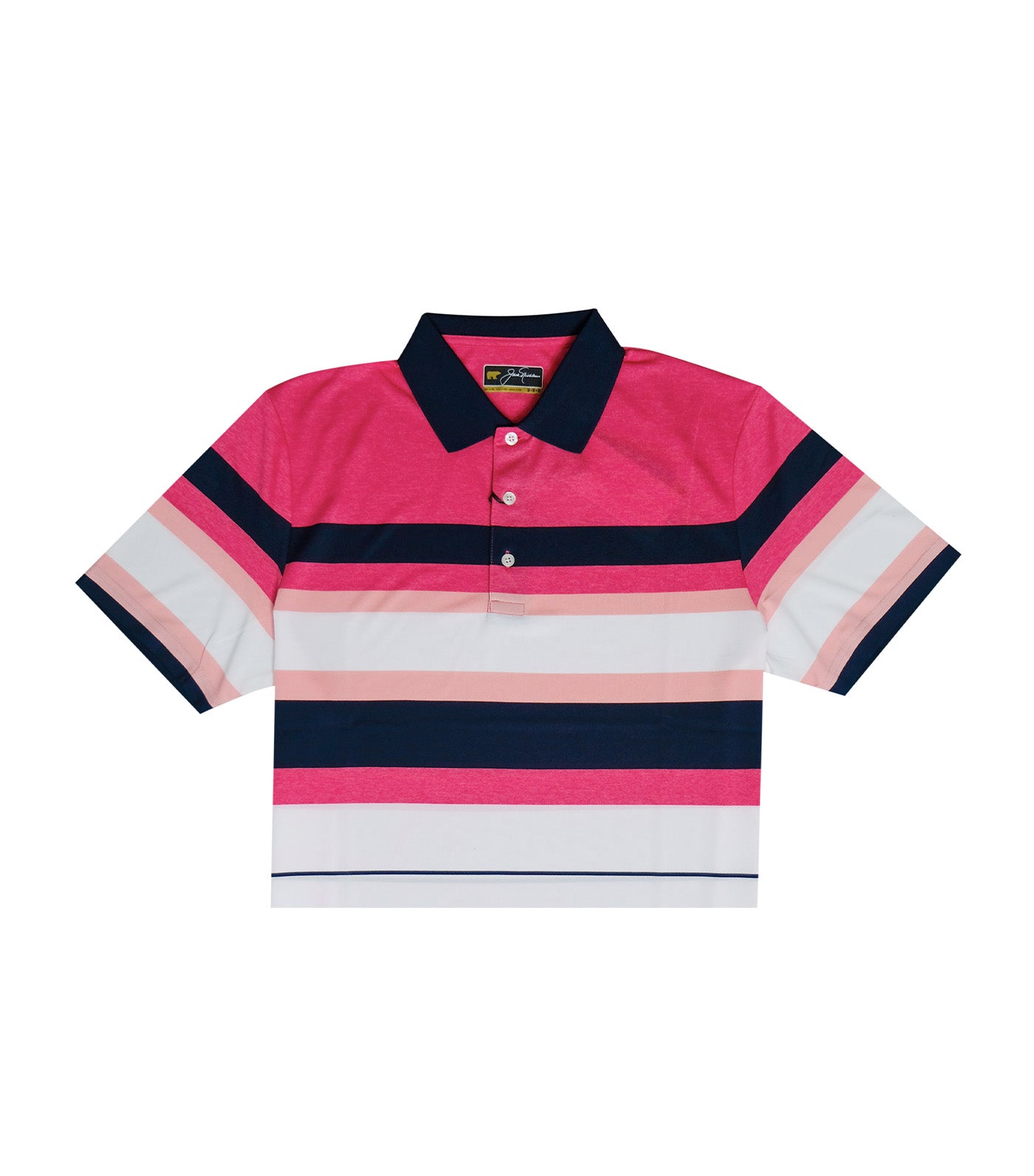 Bold Chest Stripe Polo Sporting Coral