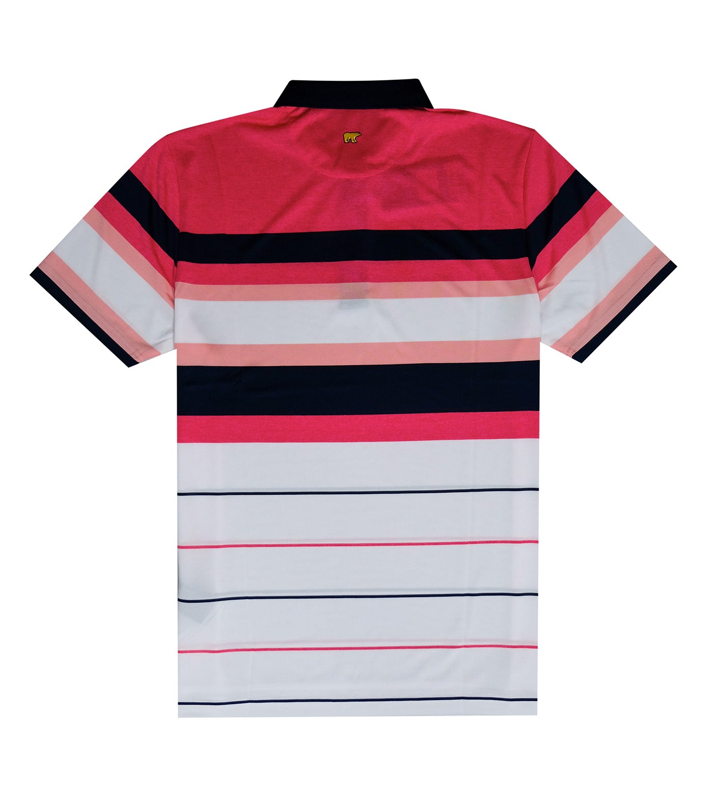 Bold Chest Stripe Polo Sporting Coral