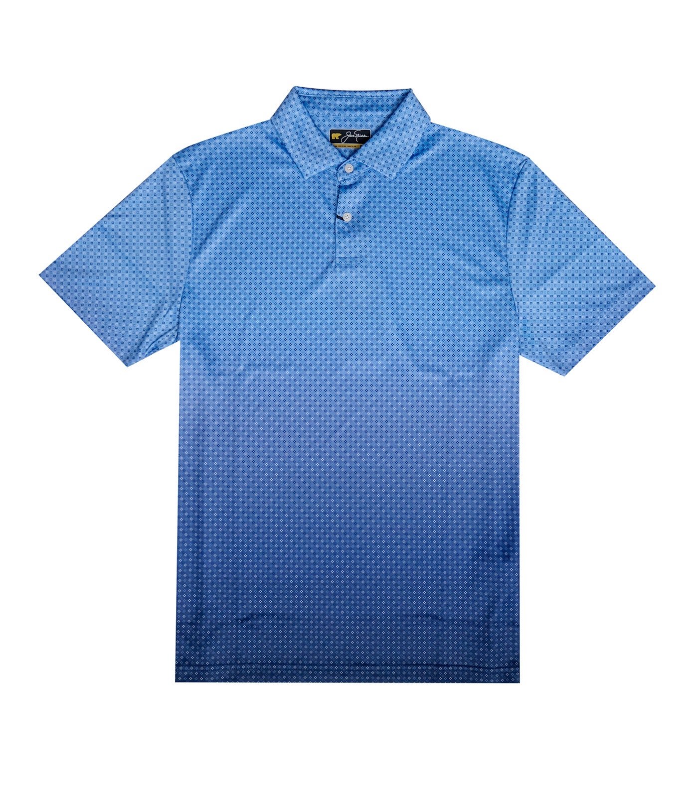 Ombre Mini Print Polo Blue Robin