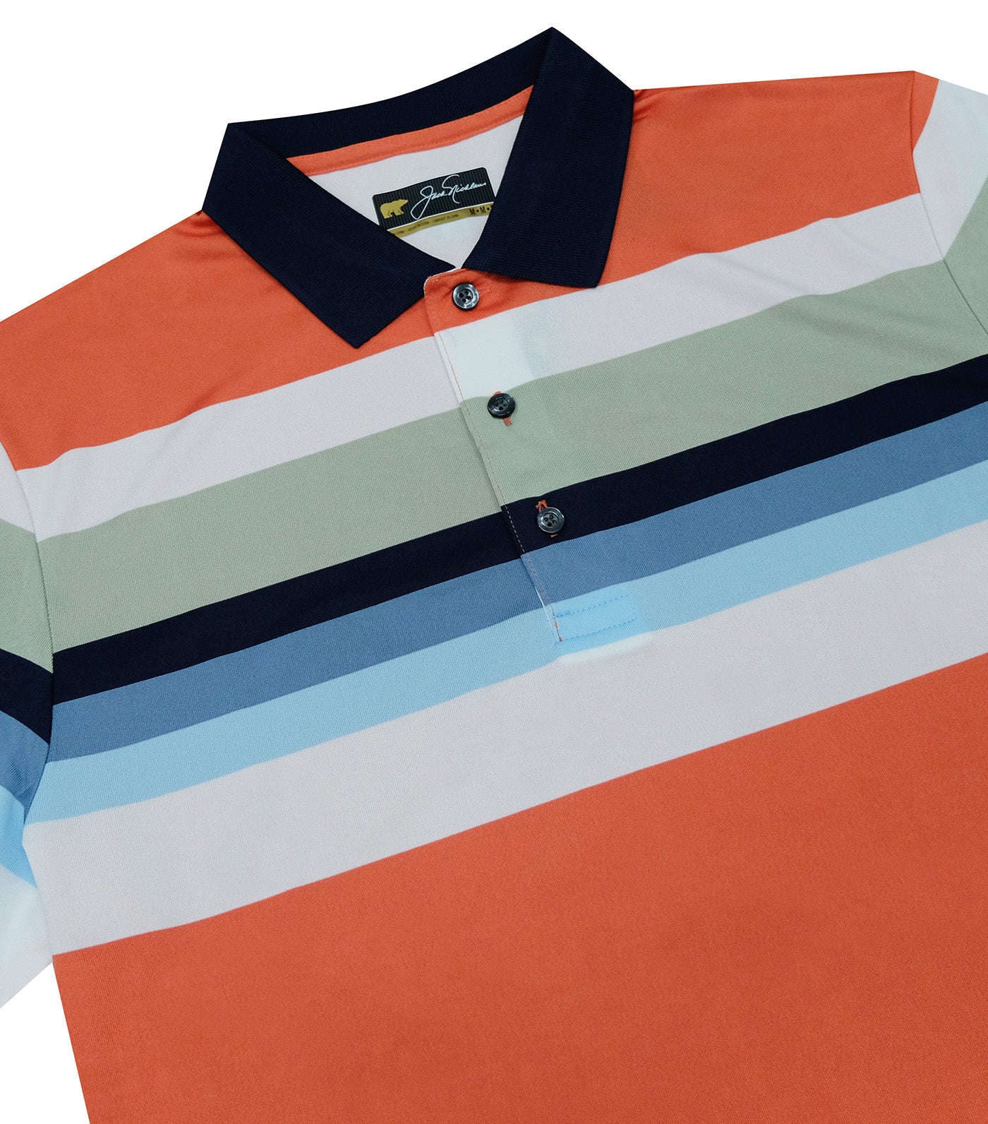 Engineered Chest Stripe Polo Autumn Peach