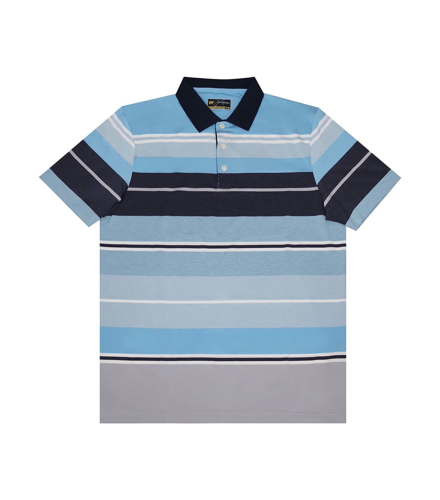 Multi Stripe Polo Blue Surf