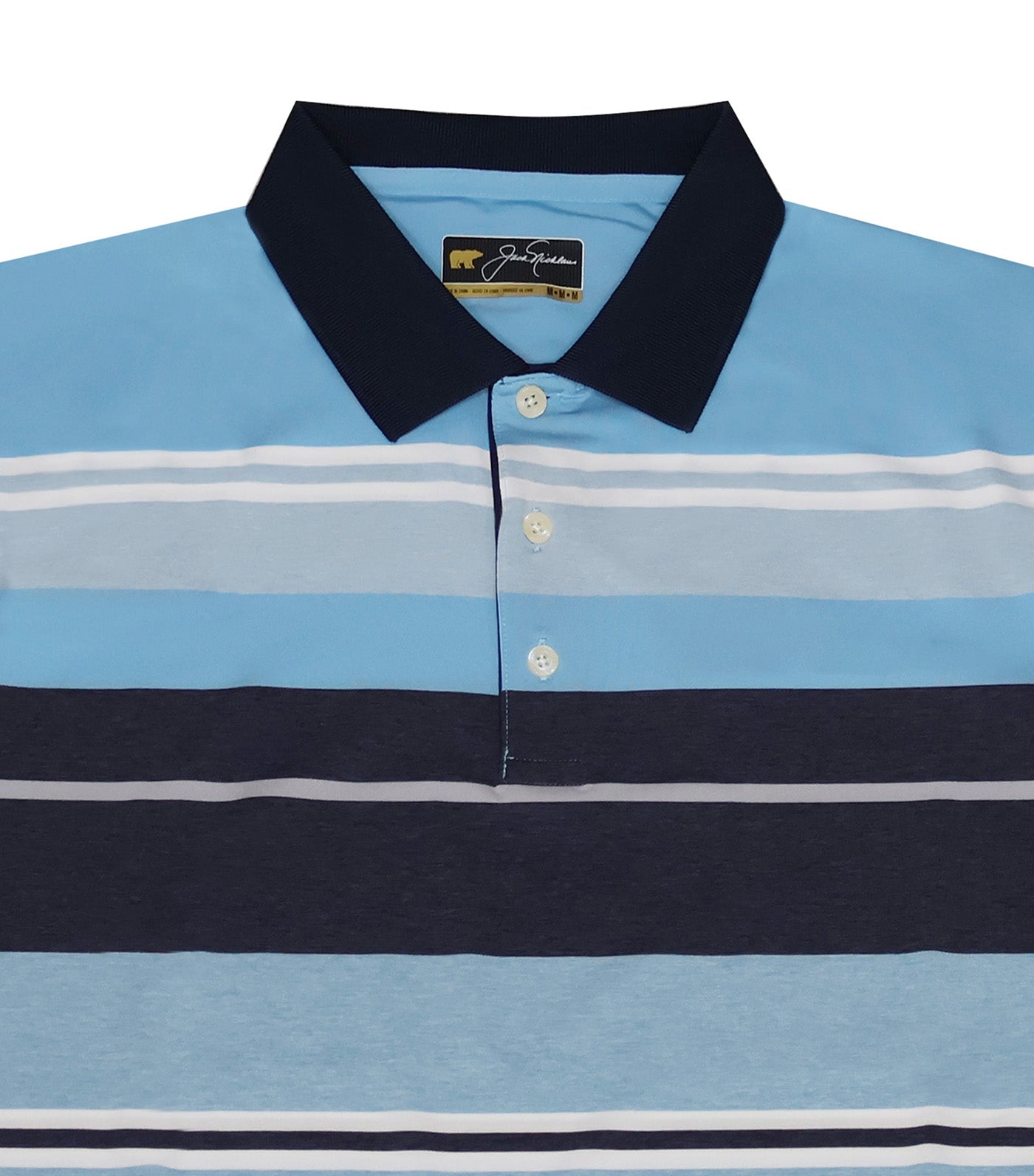 Multi Stripe Polo Blue Surf