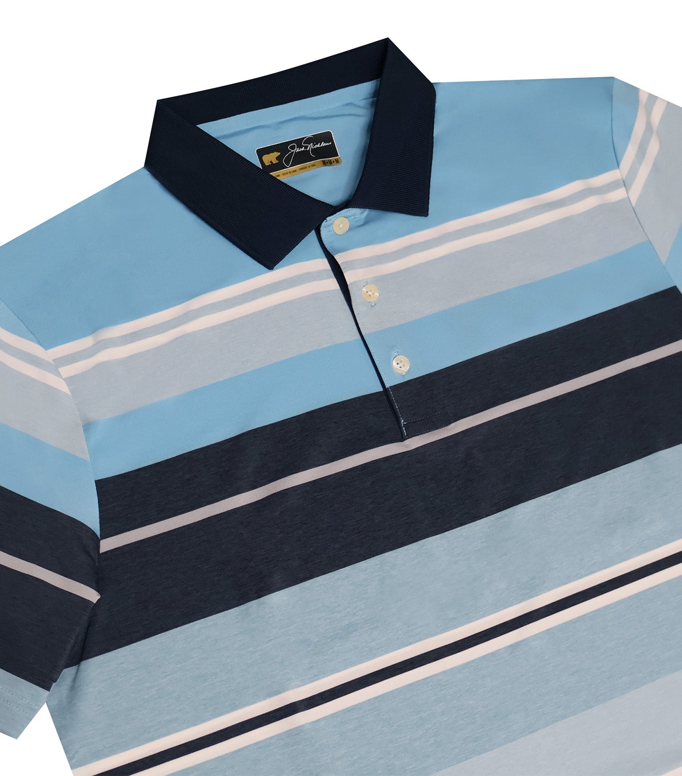 Multi Stripe Polo Blue Surf