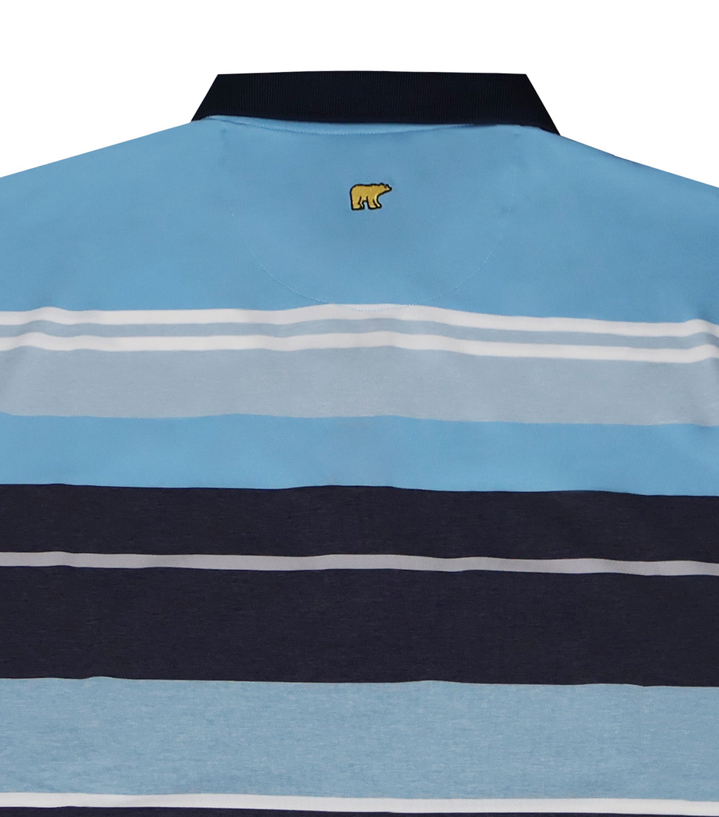 Multi Stripe Polo Blue Surf