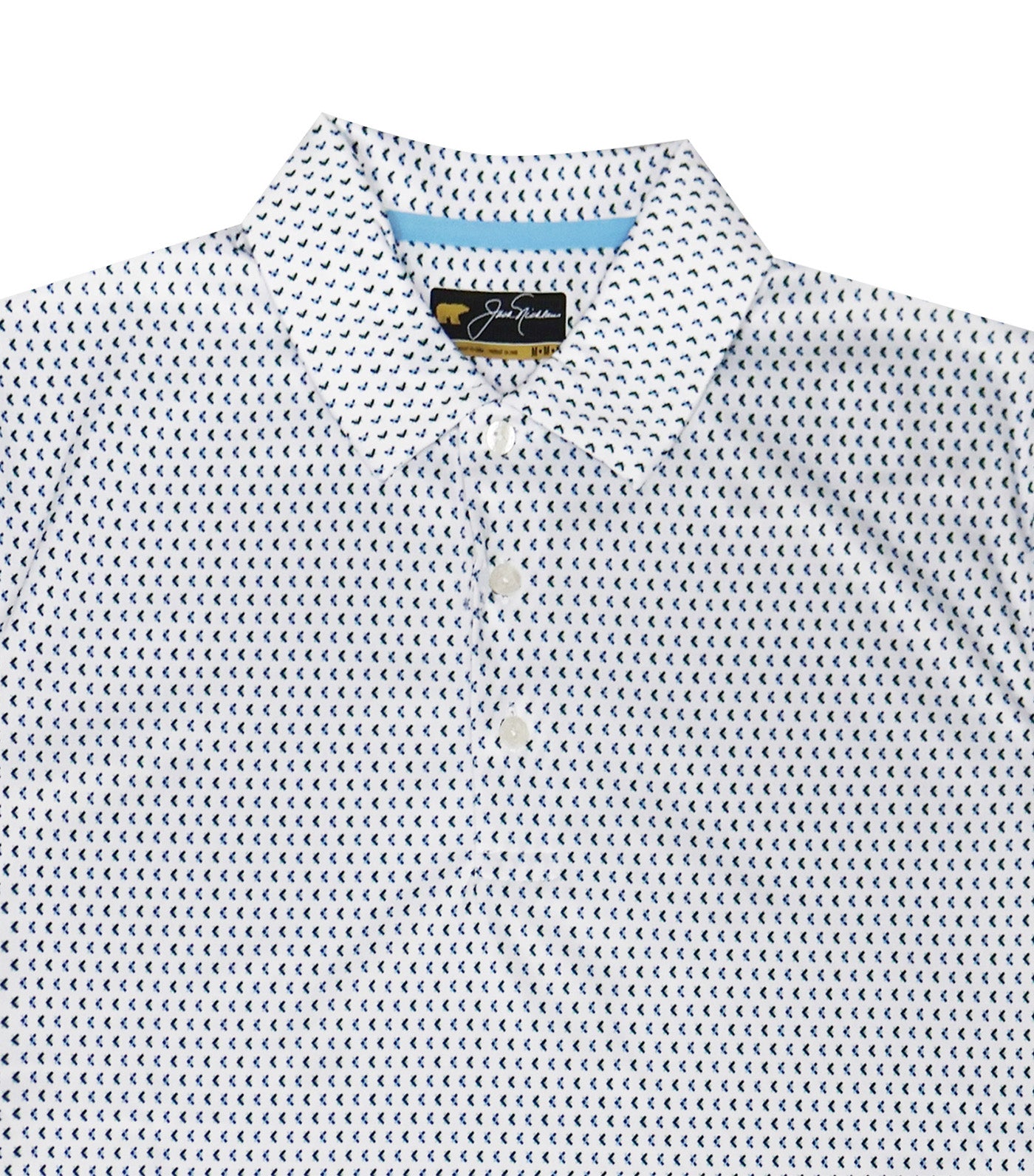Allover Print Polo Bright White