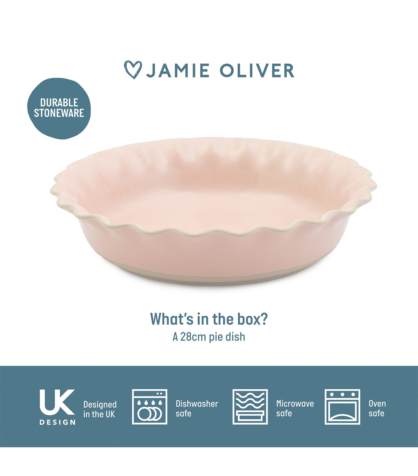 Big Love Proper Pie Dish Pink
