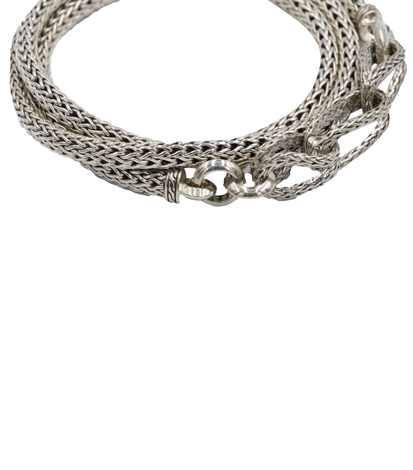 Asli Classic Chain Link Silver Extra Small Chain Transformable Bracelet with Seamless Clasp