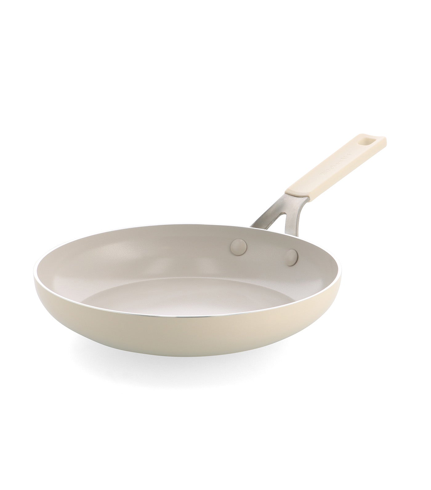 Colored Aluminum Open Frypan Almond Cream