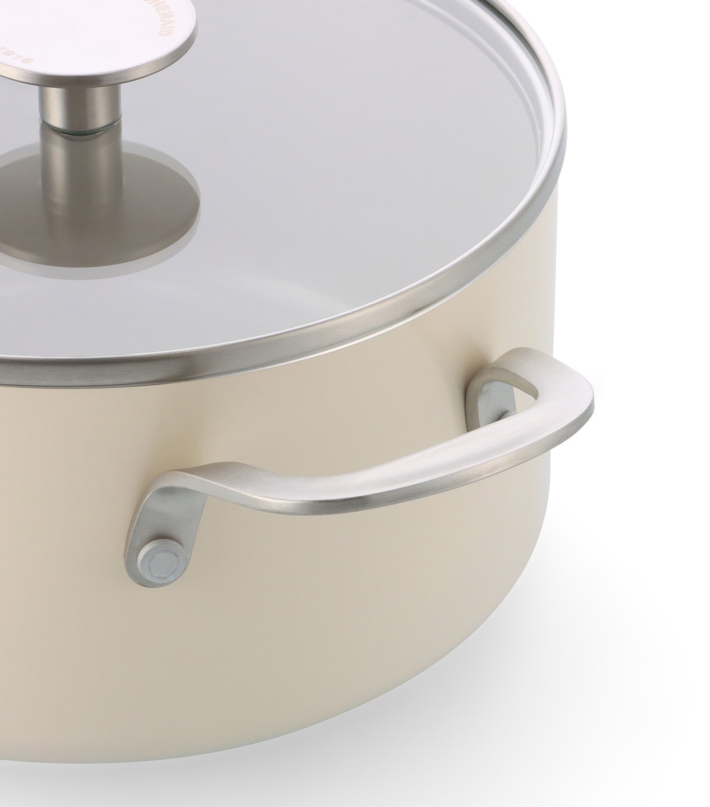 Colored Aluminum CVD Casserole Almond Cream 24 cm
