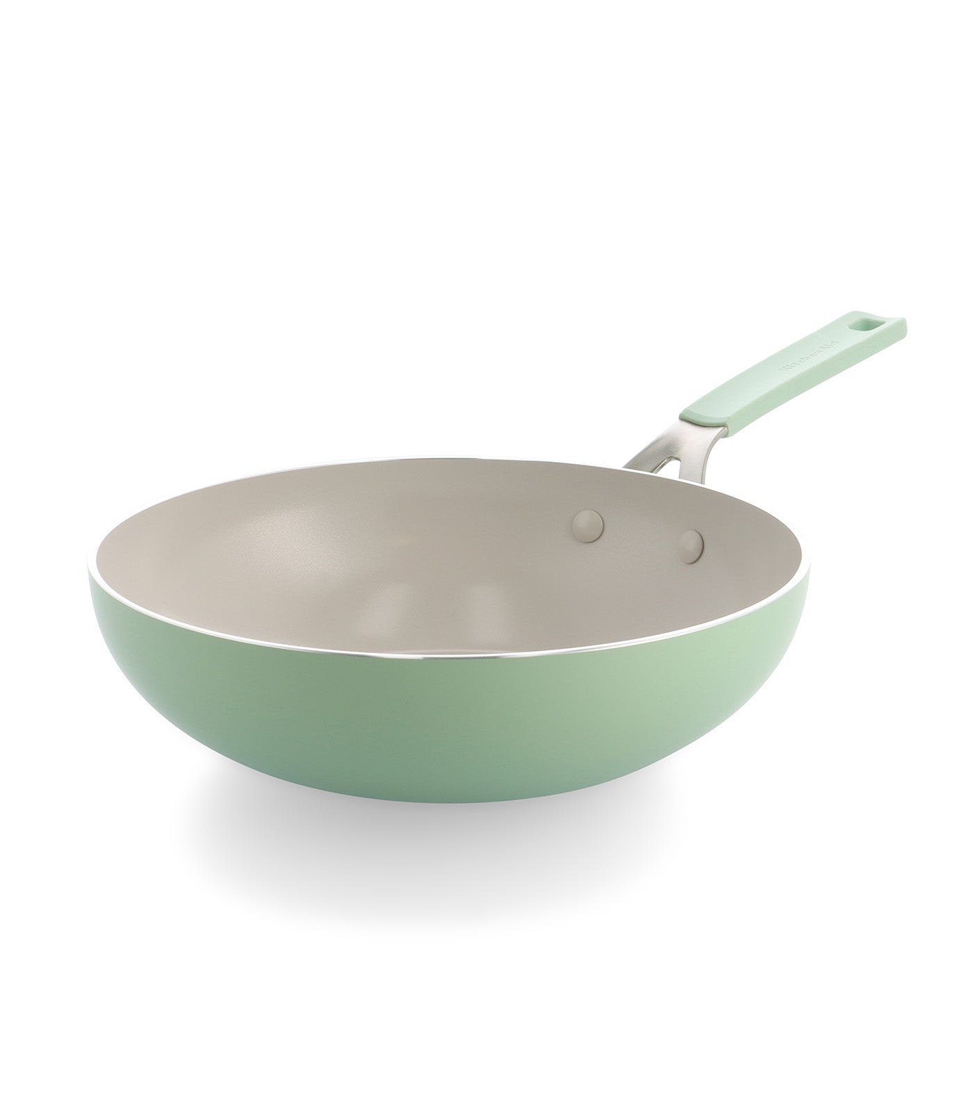 Colored Aluminum Open Wok Pistachio 28 cm
