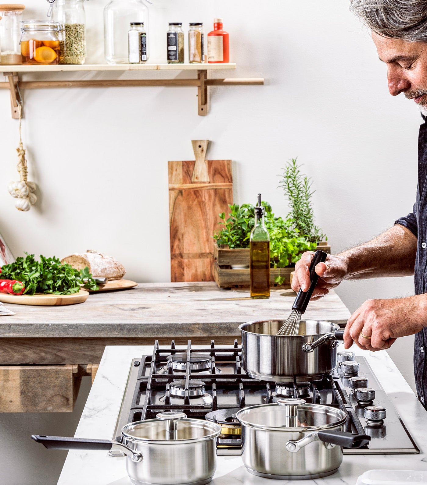 Classic Stainless Steel Covered Saucepan, Uncoated - 16cm