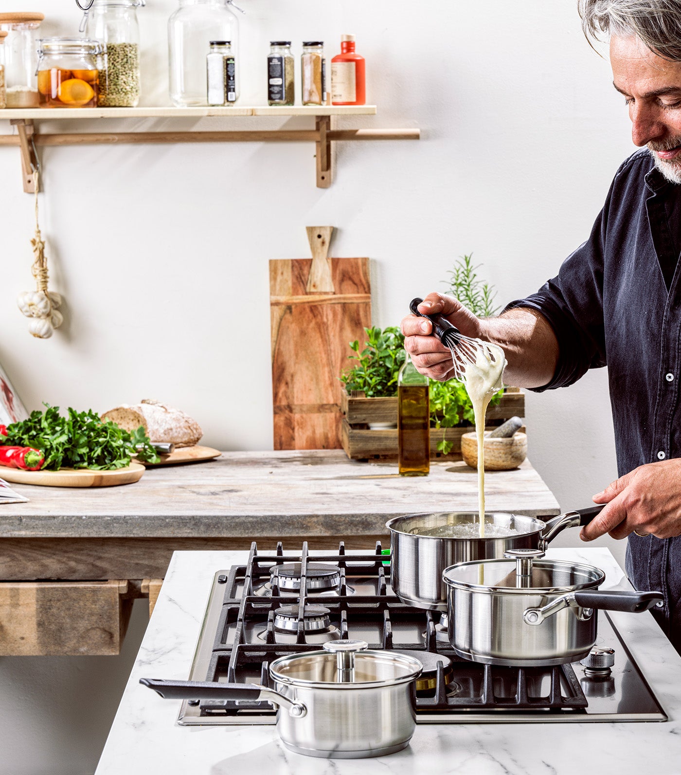 Classic Stainless Steel Covered Saucepan, Uncoated - 16cm