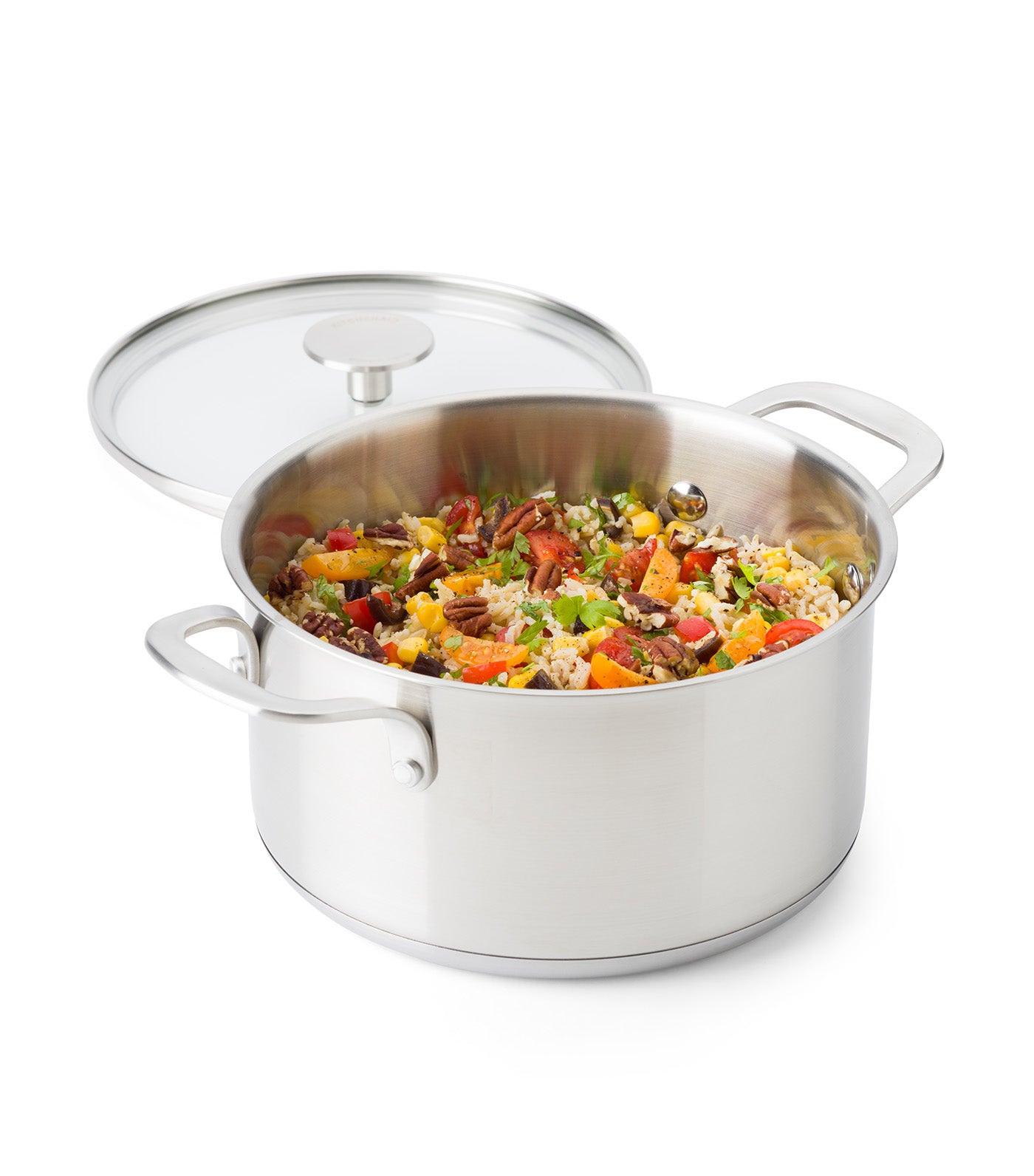 Classic Stainless Steel Covered Casserole, Uncoated - 24cm