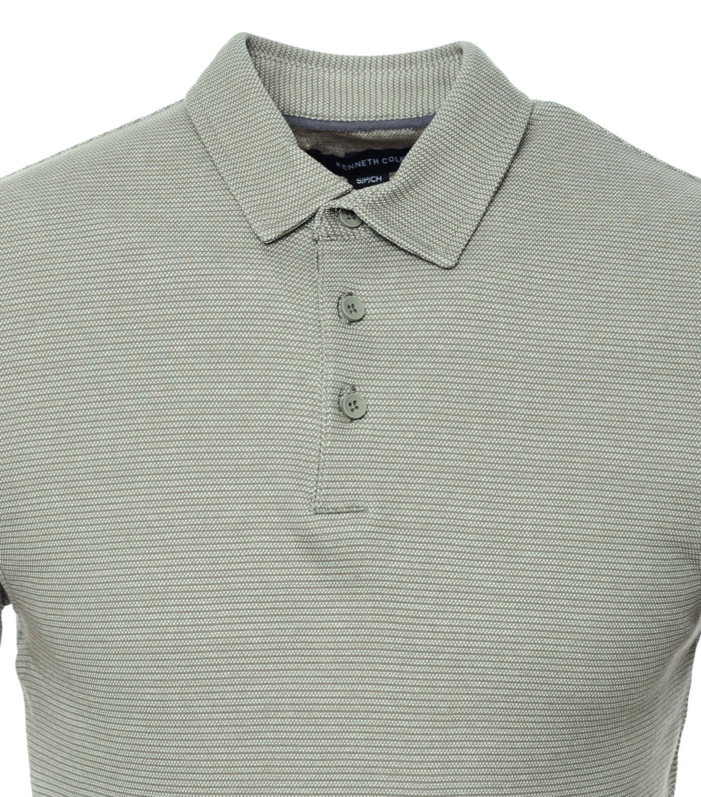 Button Polo Two-Toned Knit