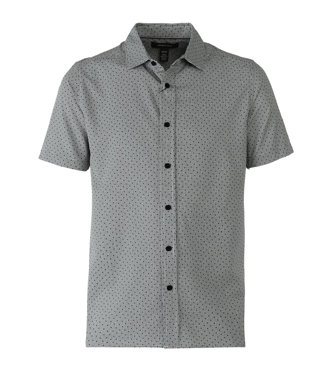 Short Sleeve Sport Shirt Black/White X-Grid