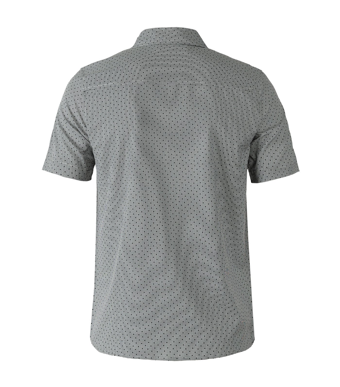 Short Sleeve Sport Shirt Black/White X-Grid