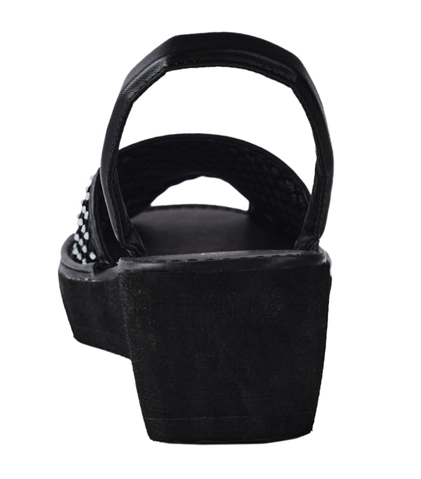 Fine Glass Mesh Wedges Black