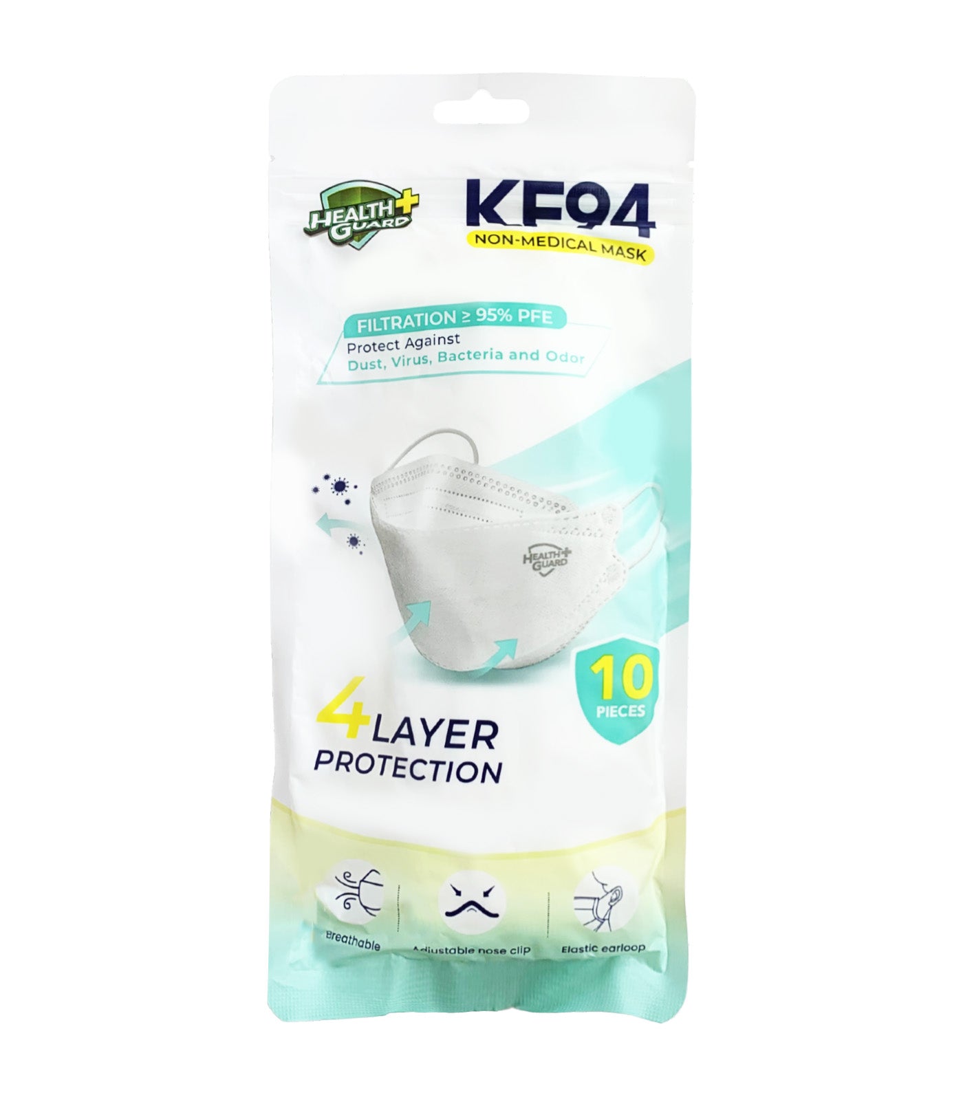 KF94 4-Layer Face Mask (Non-Medical) 10-Piece White