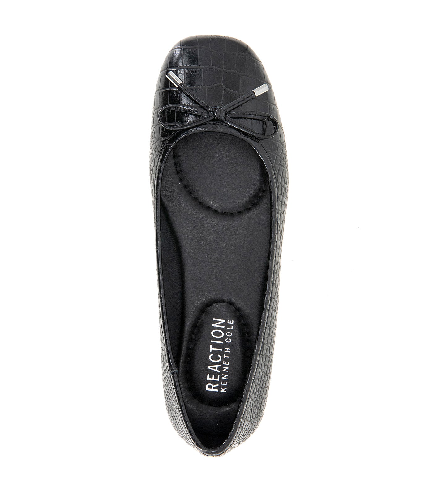 Kenneth Cole Elstree Croco Ballet Flats Black