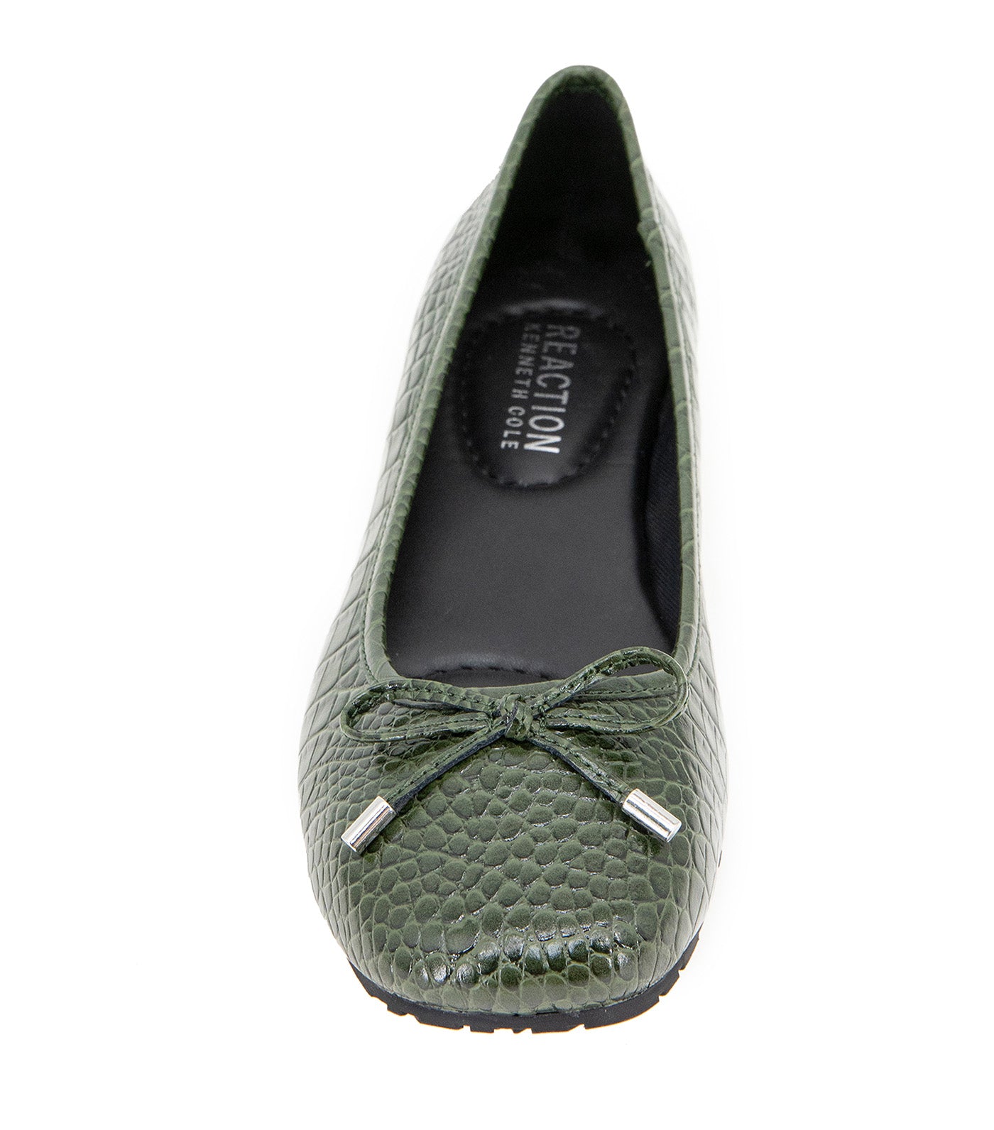 Kenneth Cole Elstree Croco Ballet Flats Olive