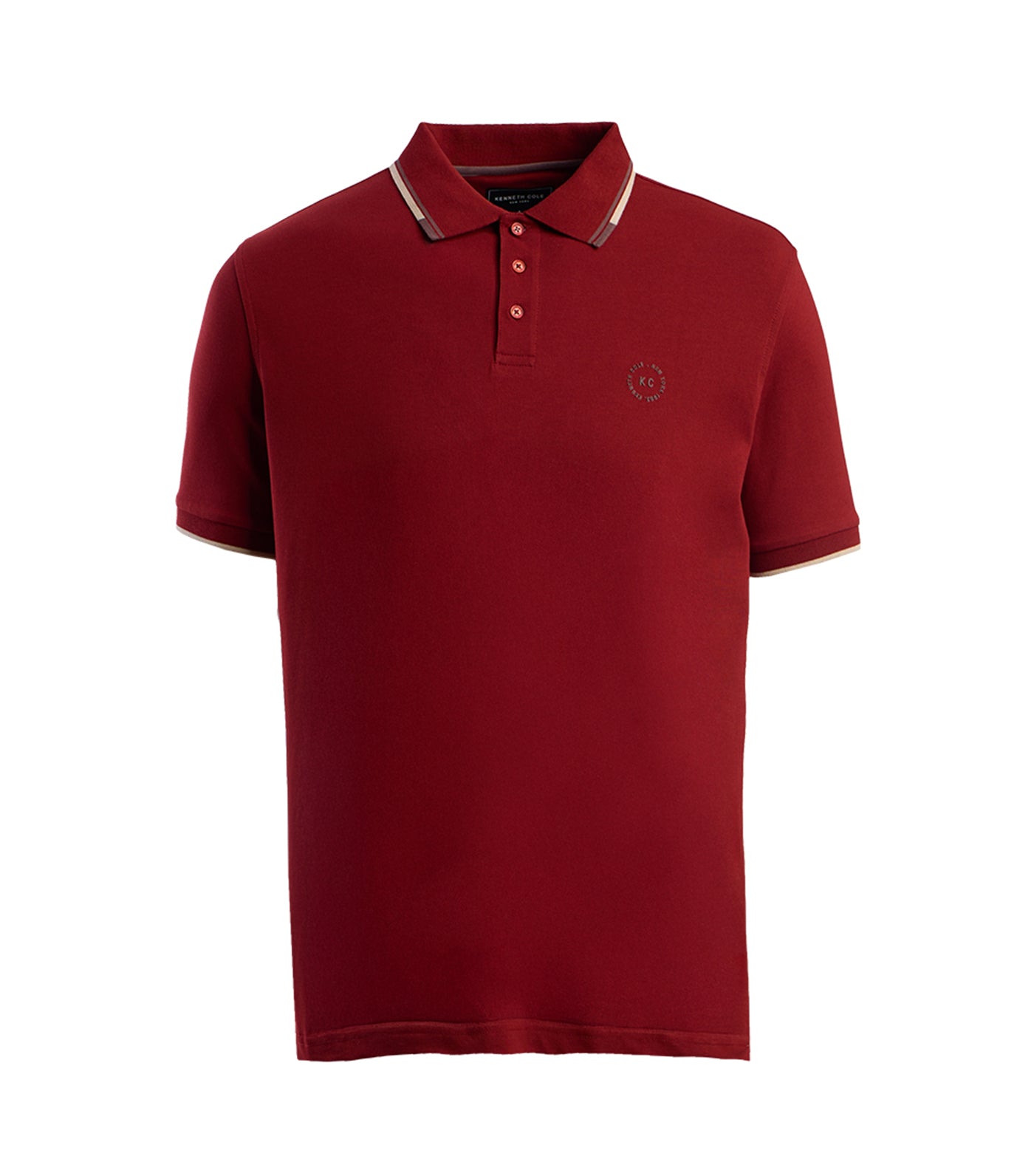 Kenneth Cole Pique Polo Shirt Fired Brick