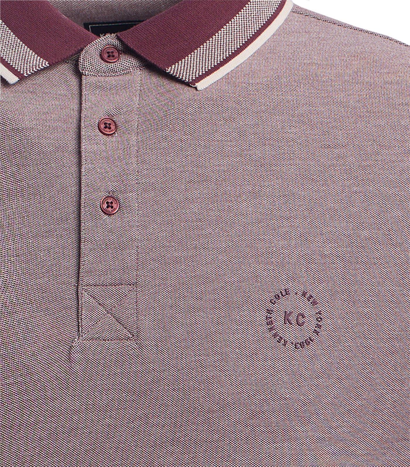 Kenneth Cole Pique Polo Shirt Eggplant