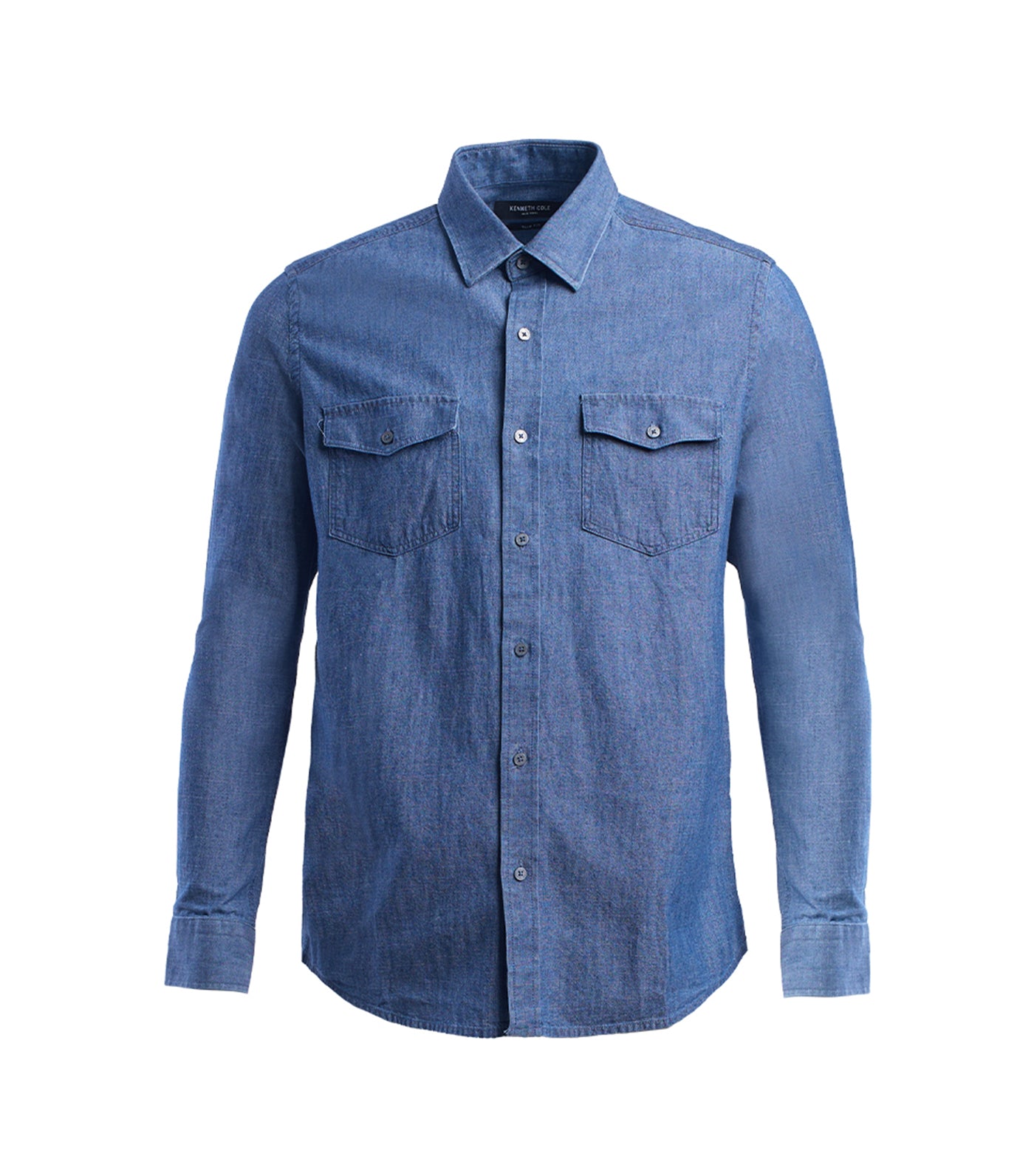Kenneth Cole Long Sleeves Shirt Bleach Denim