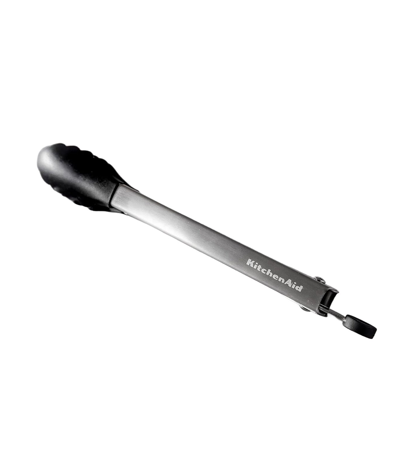 Silicone Tipped Stainless Steel Tongs Black