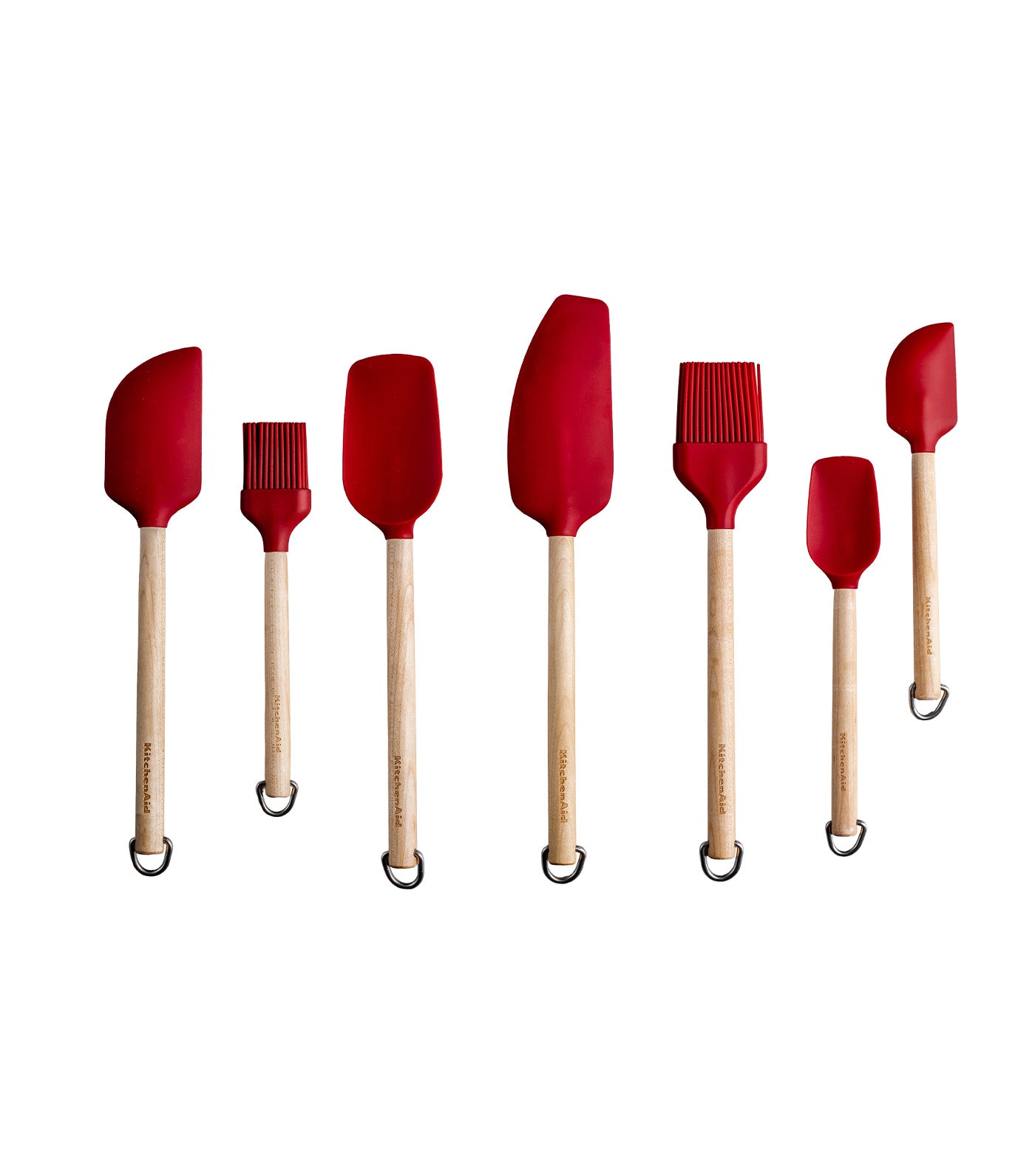 Birchwood Mixer Spatula Bamboo/Red
