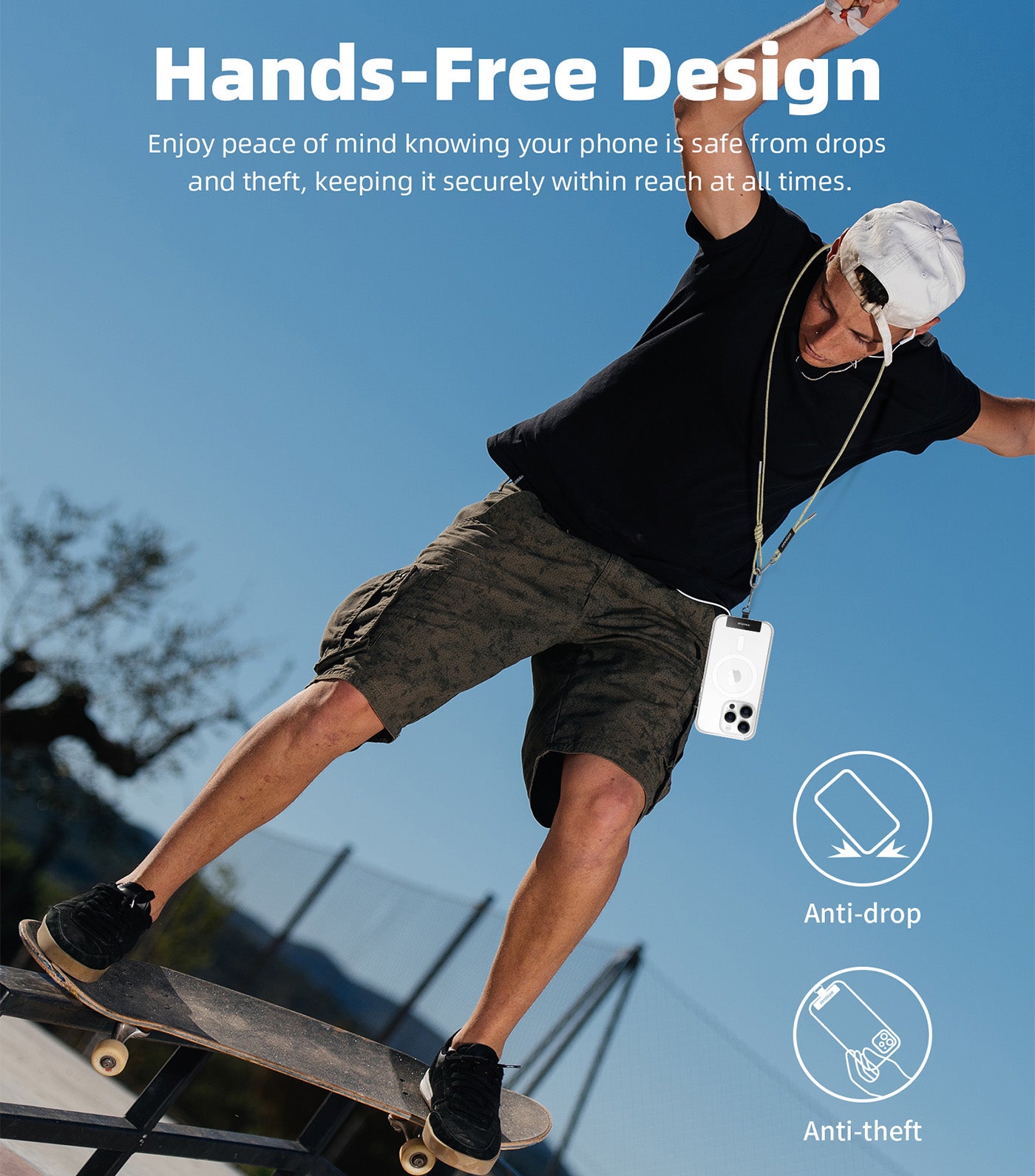 Phone Lanyard 6mm Khaki