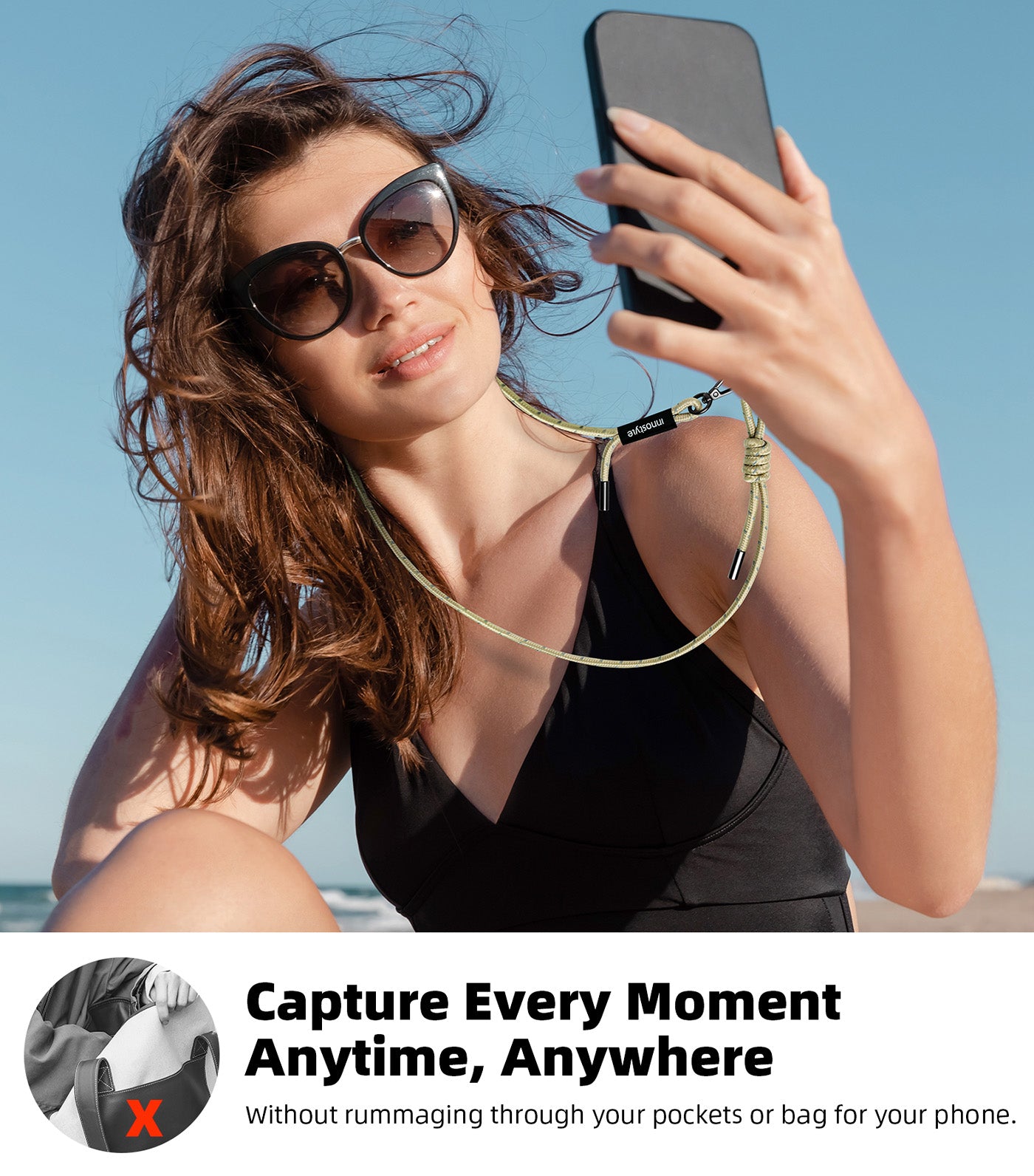 Phone Lanyard 6mm Khaki