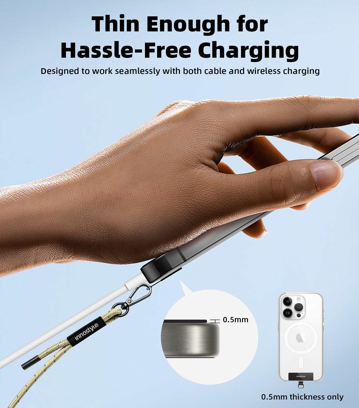 Phone Lanyard 6mm Khaki